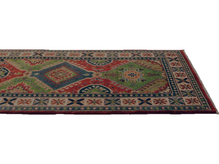 Detail image of 2' 8 x 11' 7 Hand Knotted Kazak Runner Rug