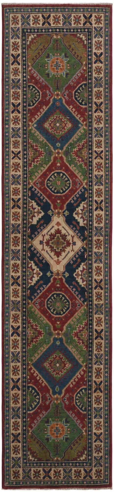 2' 8 x 11' 7 Hand Knotted Kazak Runner Rug