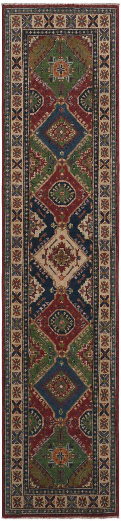 2' 8 x 11' 7 Hand Knotted Kazak Runner Rug