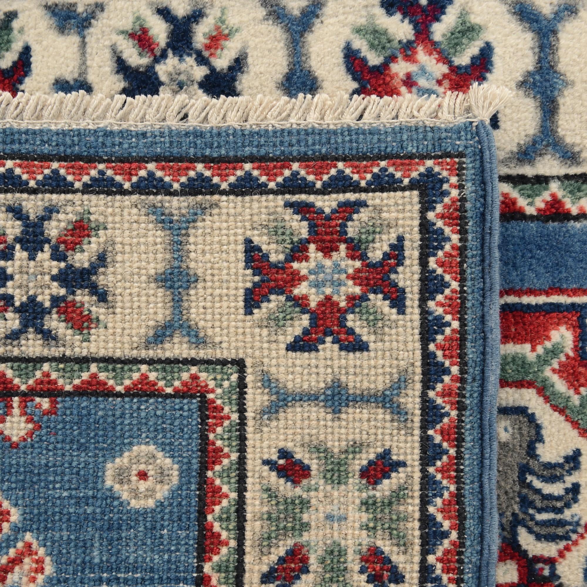 70cm x 180cm Hand Knotted Kazak Runner Rug
