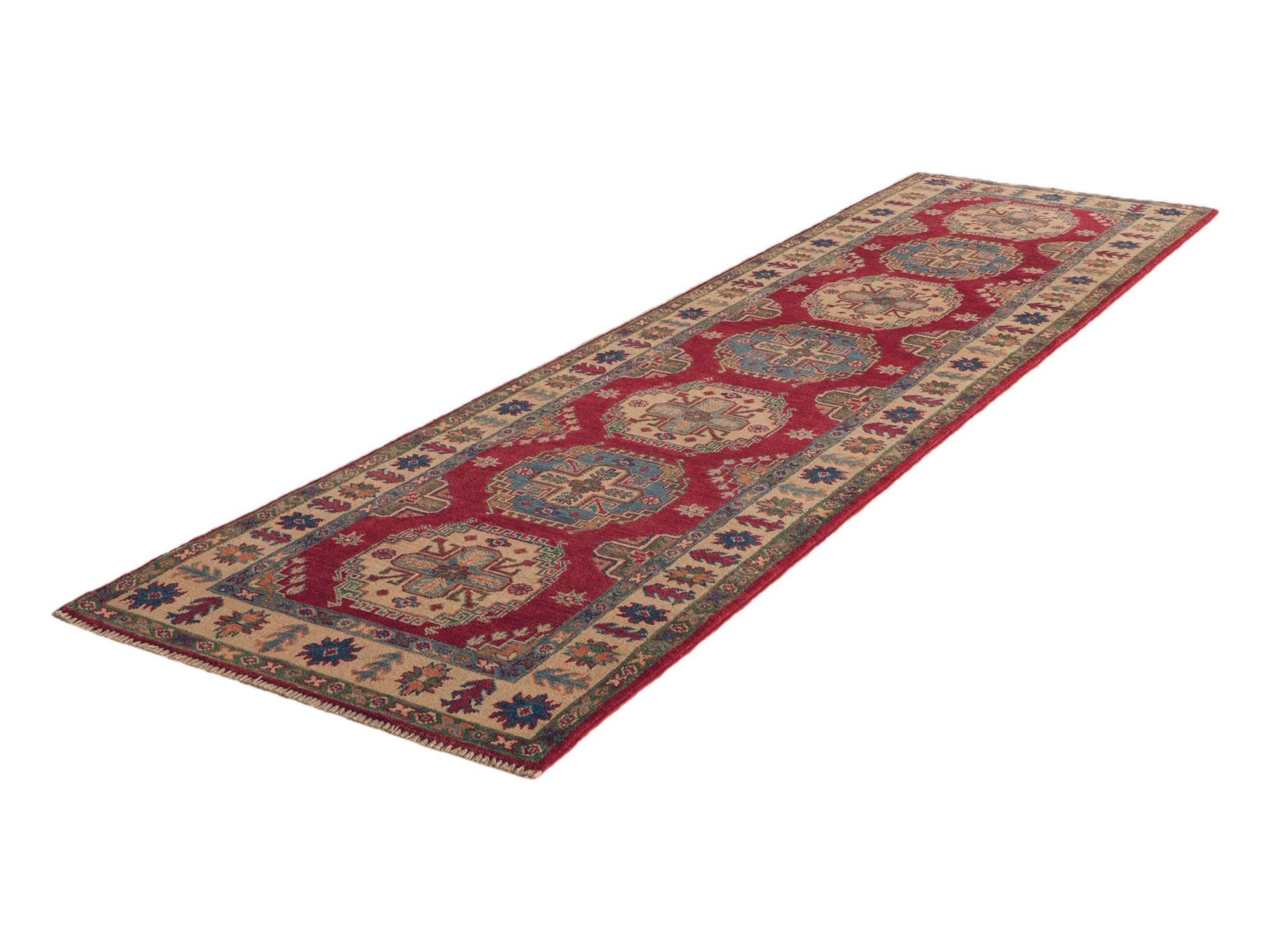 85cm x 305cm Hand Knotted Kazak Runner Rug