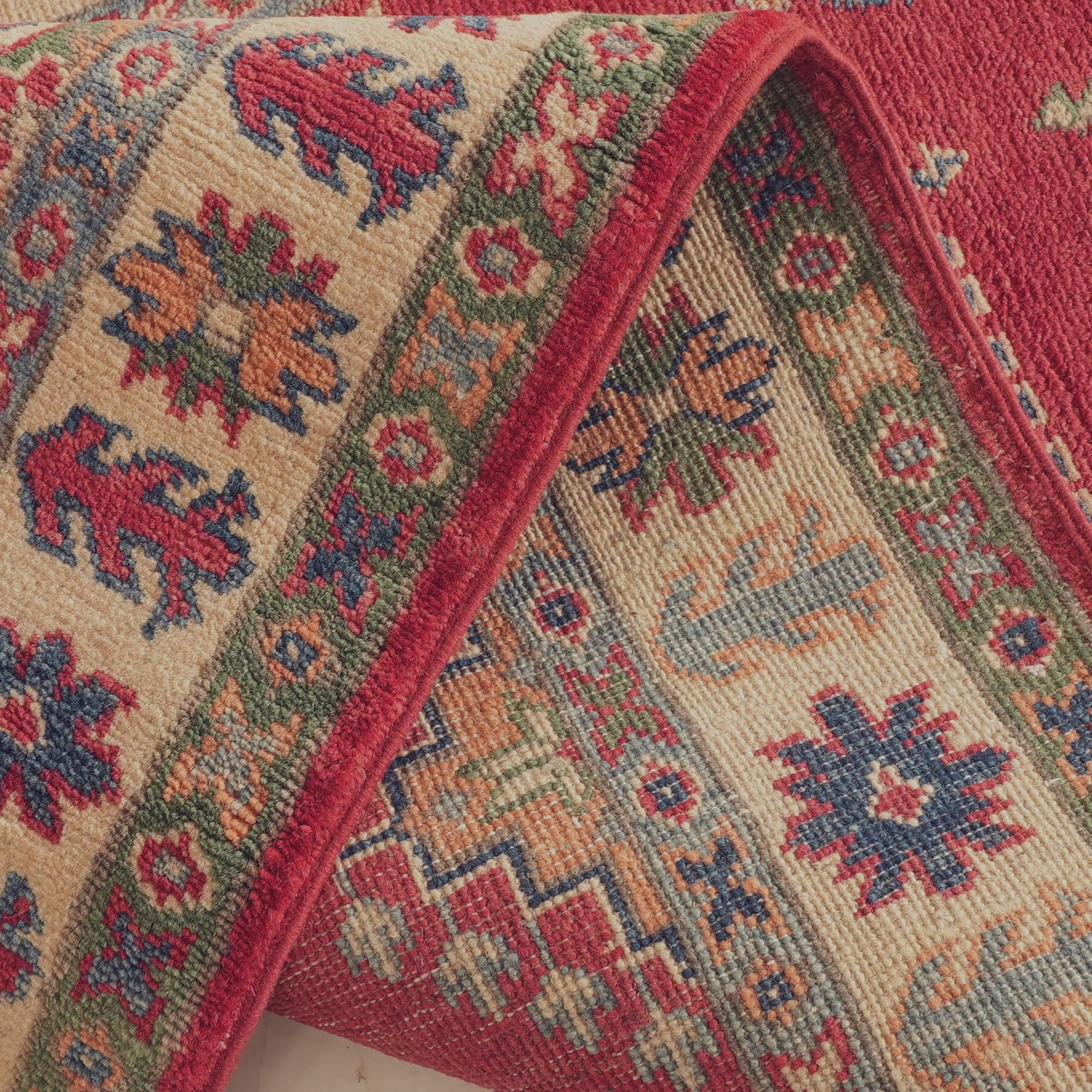 85cm x 305cm Hand Knotted Kazak Runner Rug