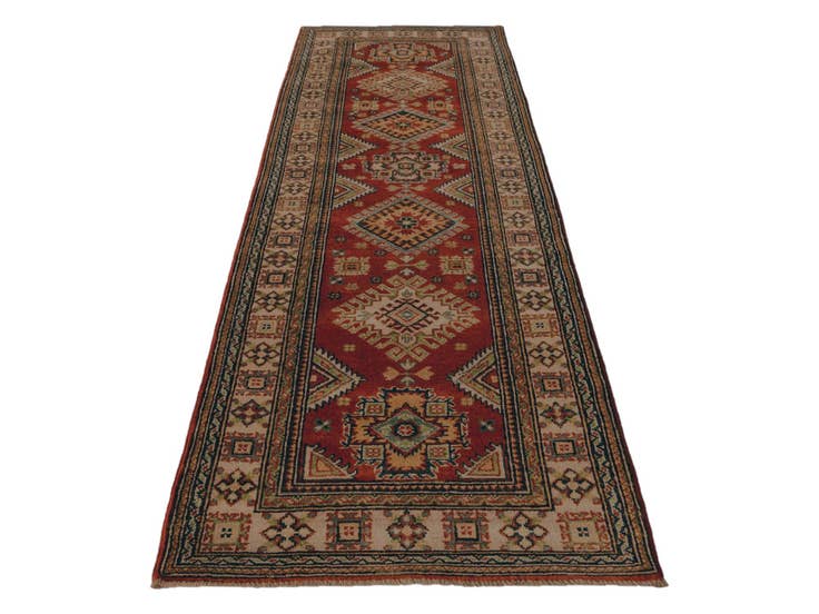 Detail image of 2' 10 x 9' 9 Hand Knotted Kazak Runner Rug