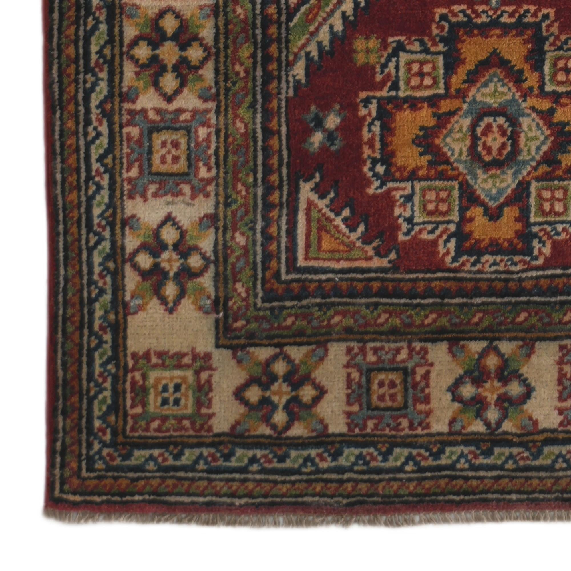 2' 10 x 9' 9 Hand Knotted Kazak Runner Rug