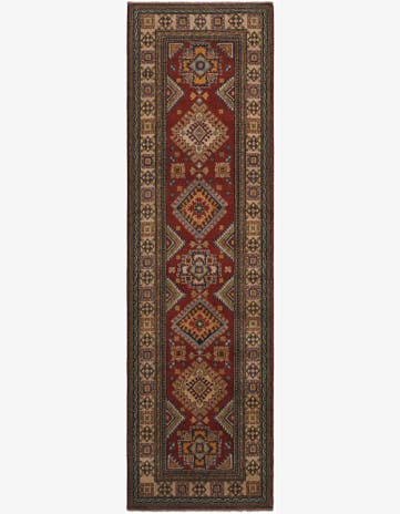 2' 10 x 9' 9 Hand Knotted Kazak Runner Rug