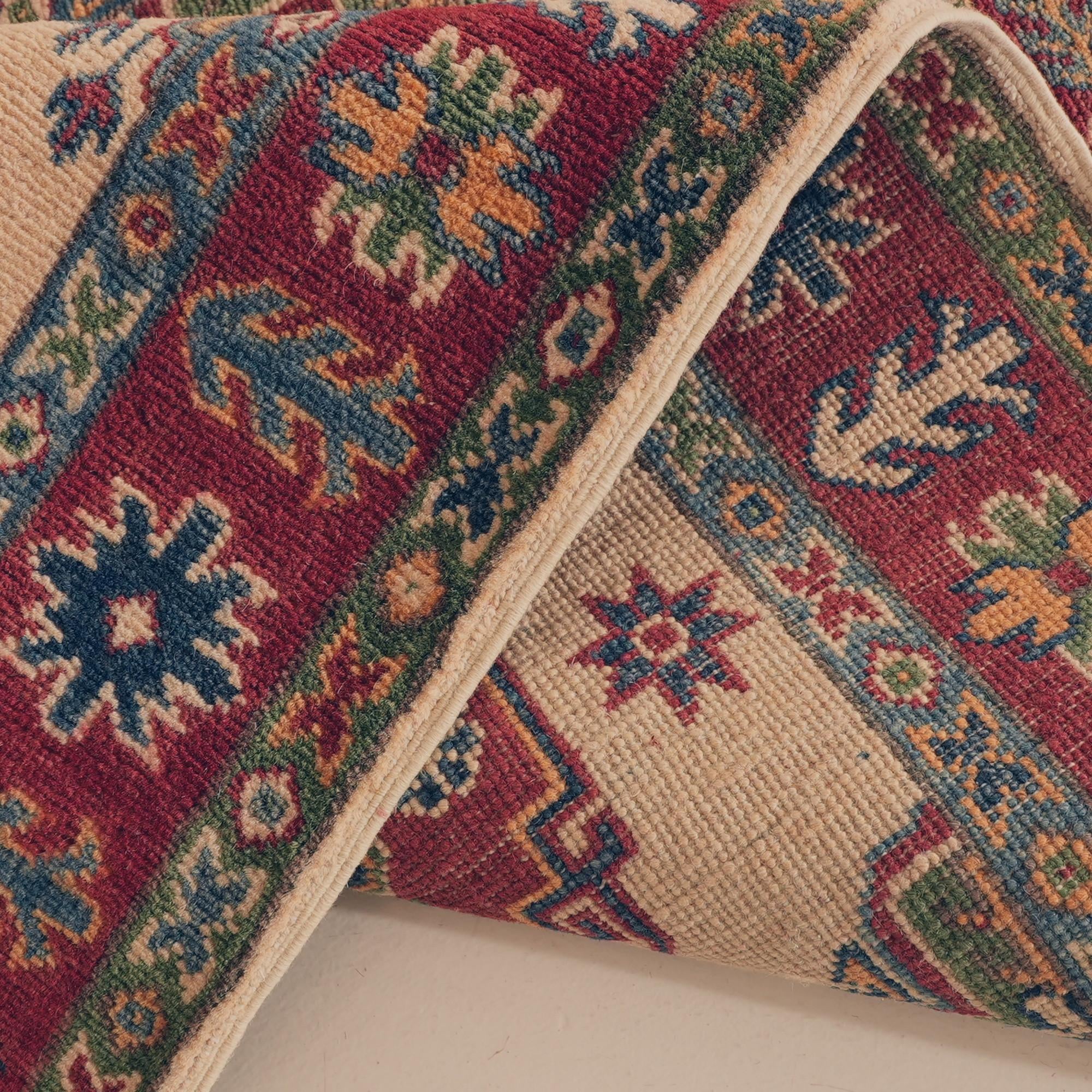 Detail image 8 of 10: 2' 8 x 10' Hand Knotted Kazak Runner Rug