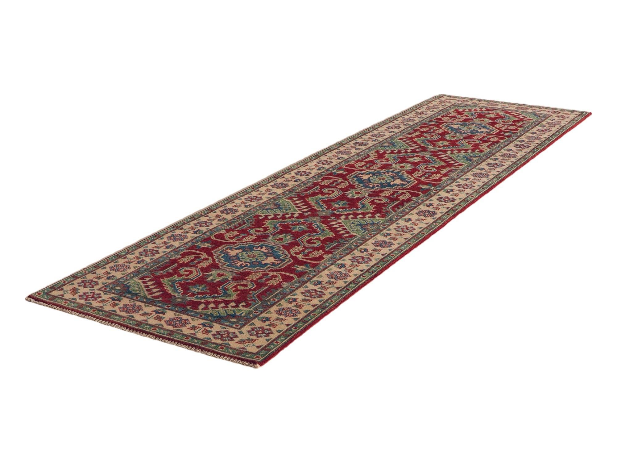 85cm x 300cm Hand Knotted Kazak Runner Rug