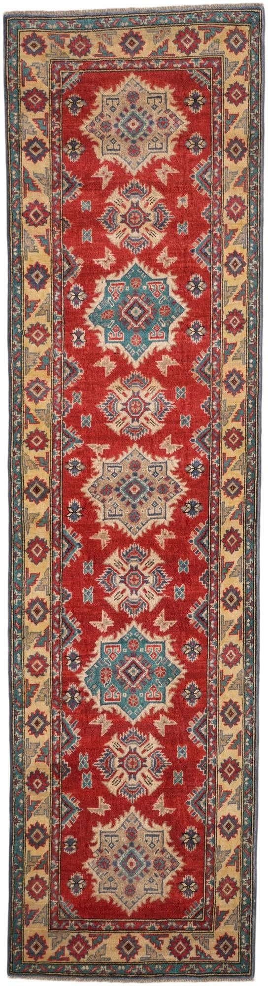 2' 7 x 9' 9 Hand Knotted Kazak Runner Rug