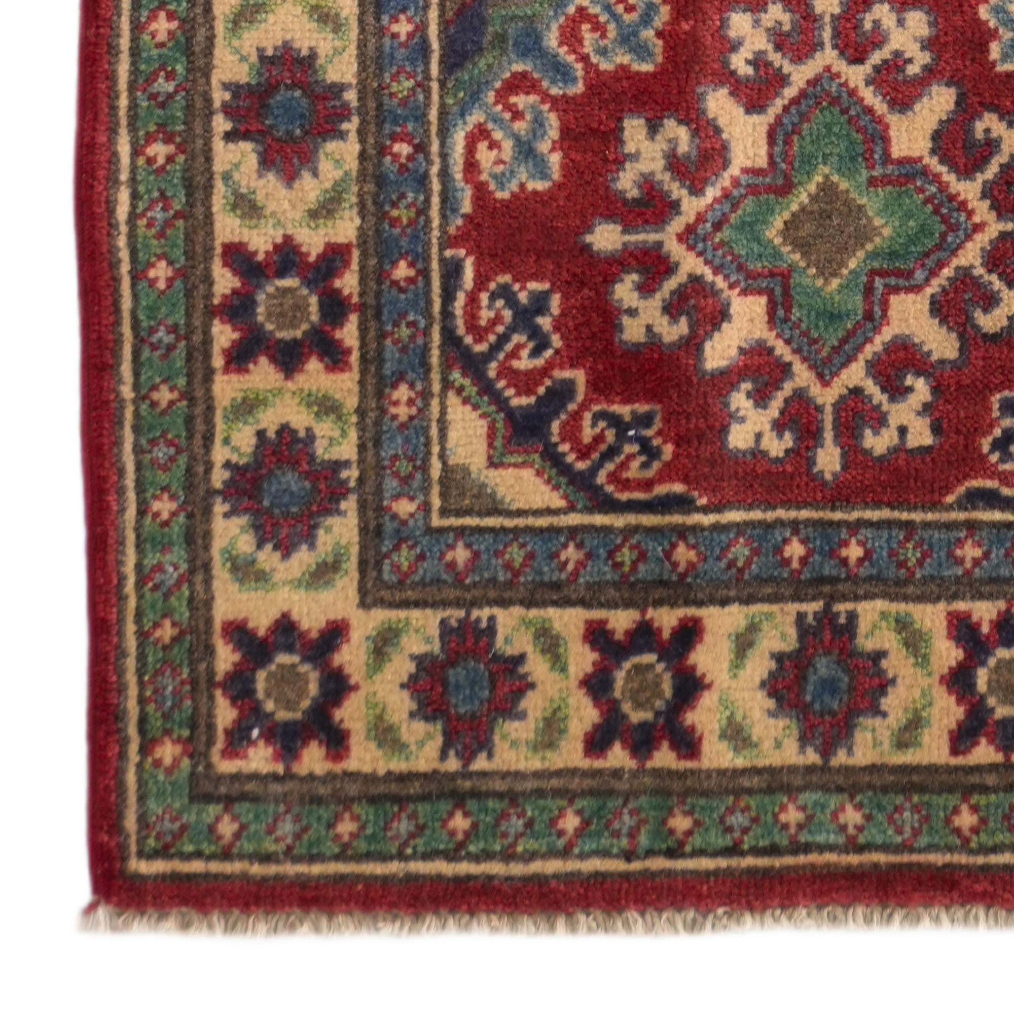 2' x 6' 1 Hand Knotted Kazak Runner Rug