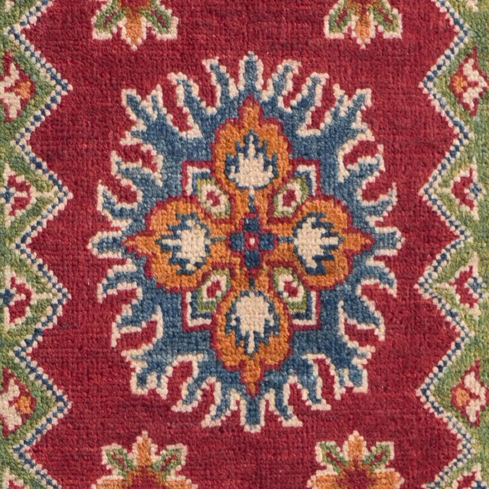 Detail image 10 of 10: 2' 6 x 6' 7 Hand Knotted Kazak Runner Rug
