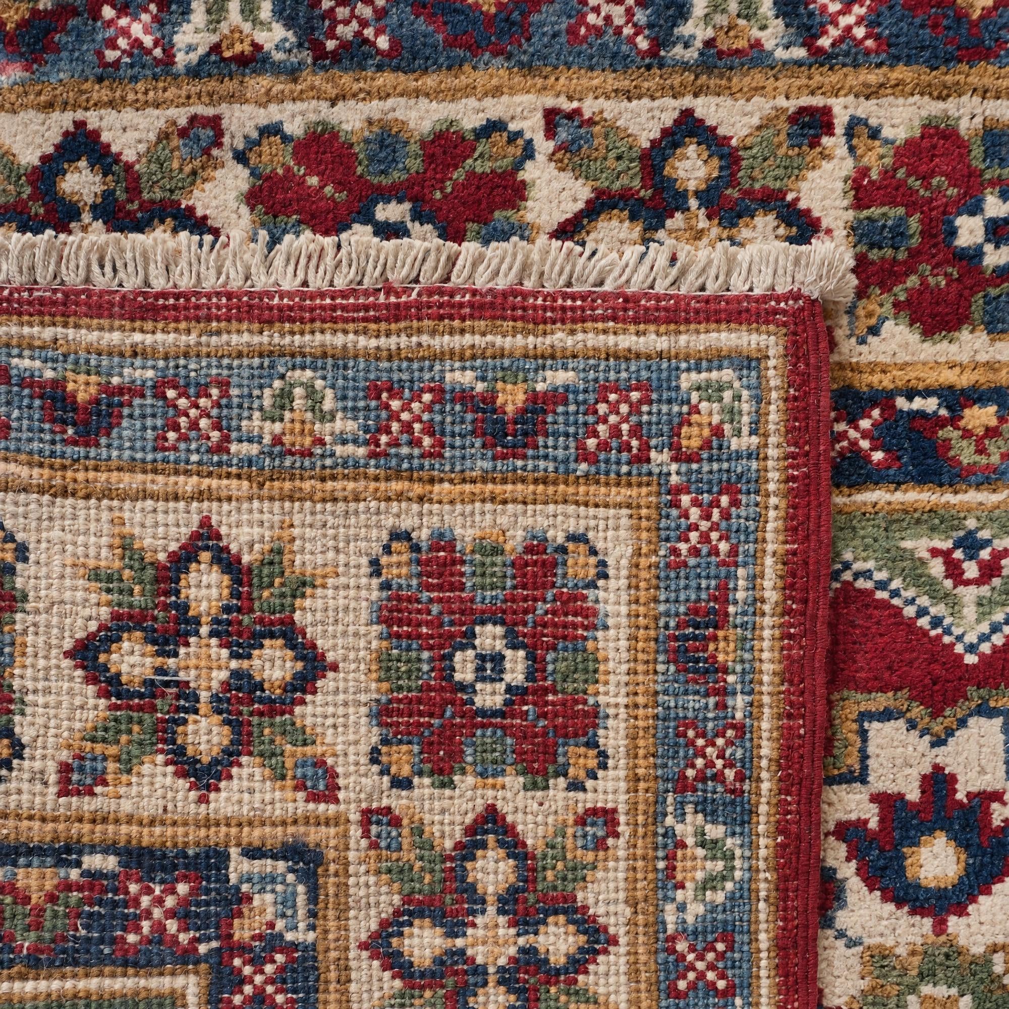 75cm x 200cm Hand Knotted Kazak Runner Rug