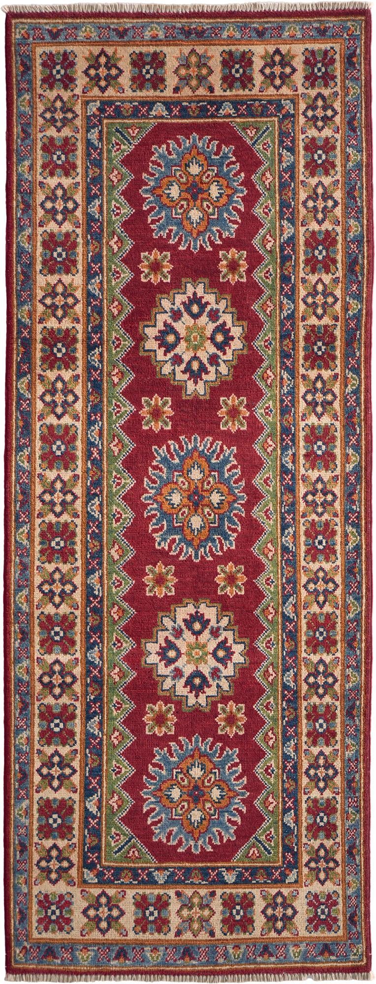 Detail image 2 of 10: 2' 6 x 6' 7 Hand Knotted Kazak Runner Rug