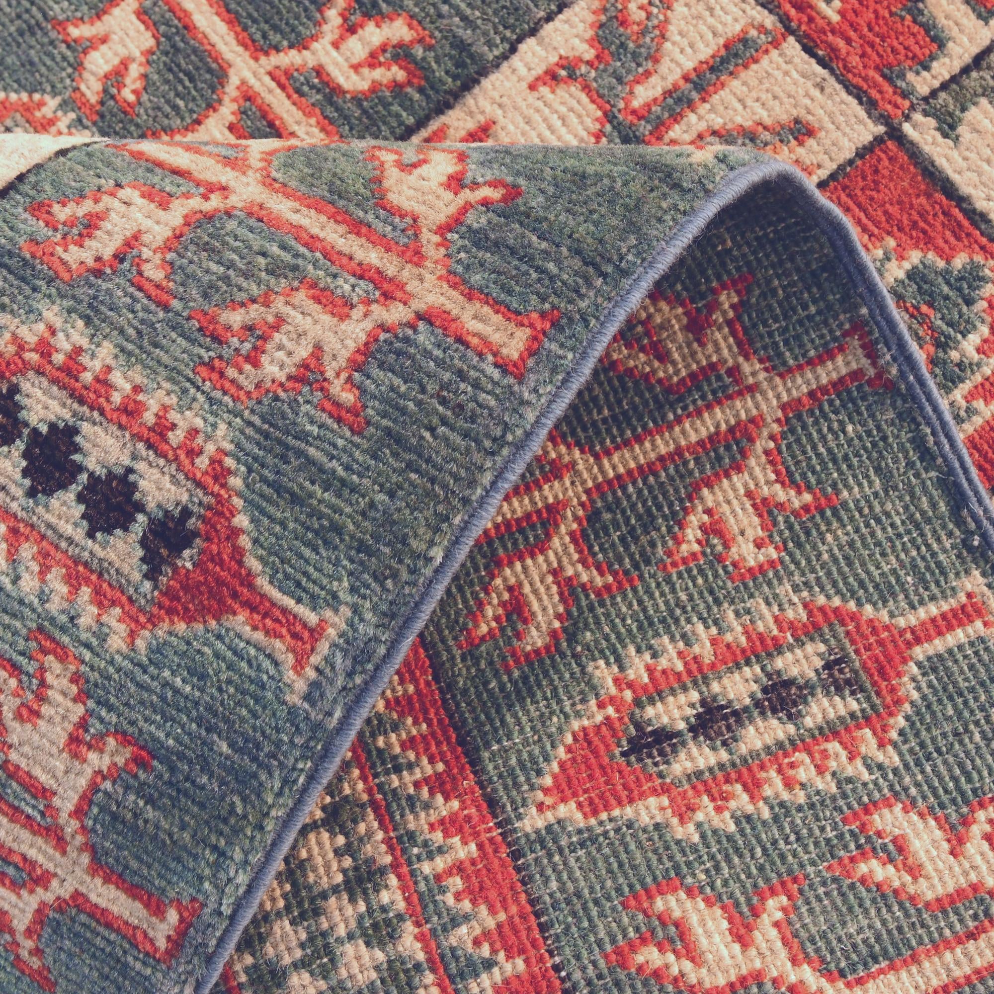 2' 1 x 5' 5 Hand Knotted Kazak Runner Rug