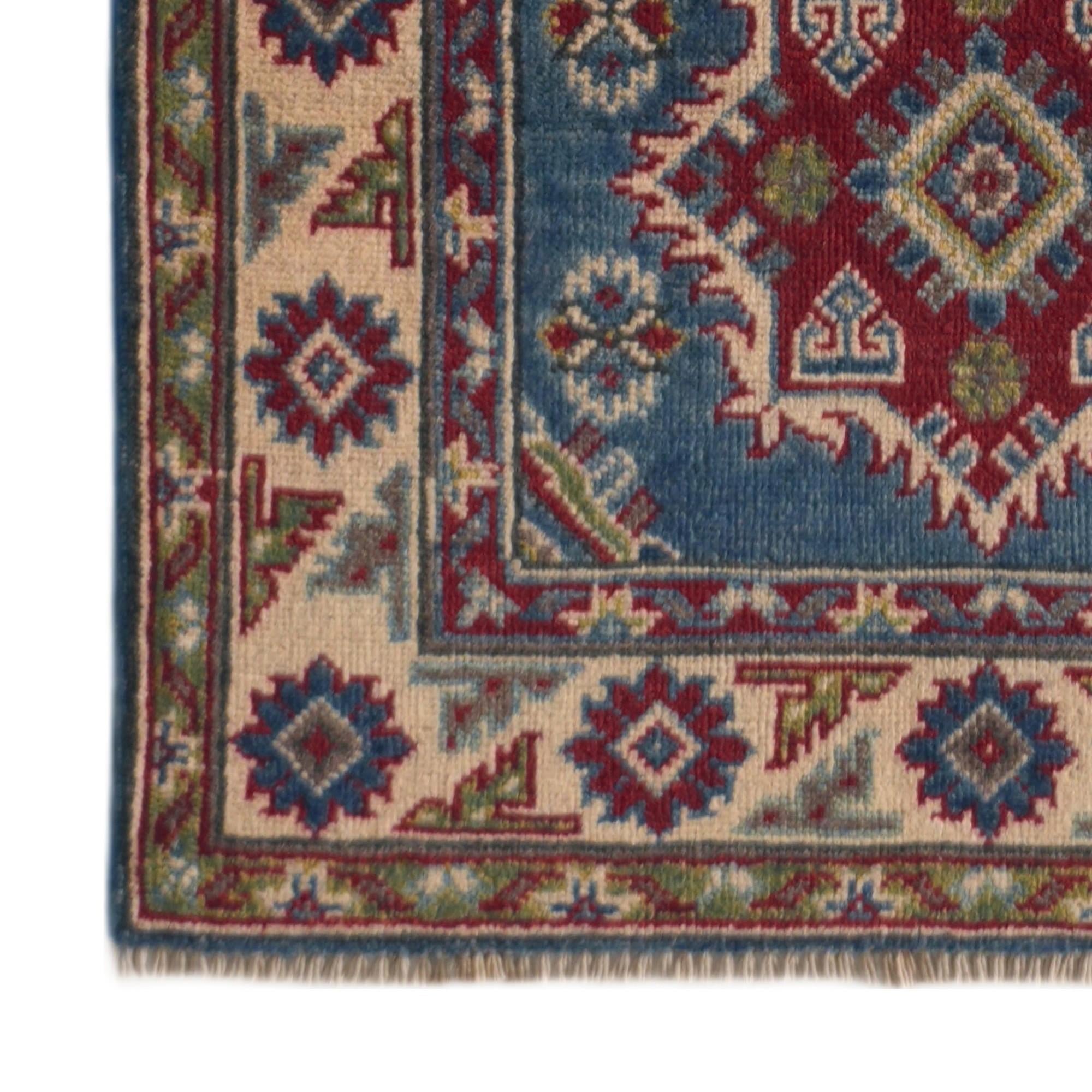 Detail image 7 of 10: 2' 7 x 9' 10 Hand Knotted Kazak Runner Rug
