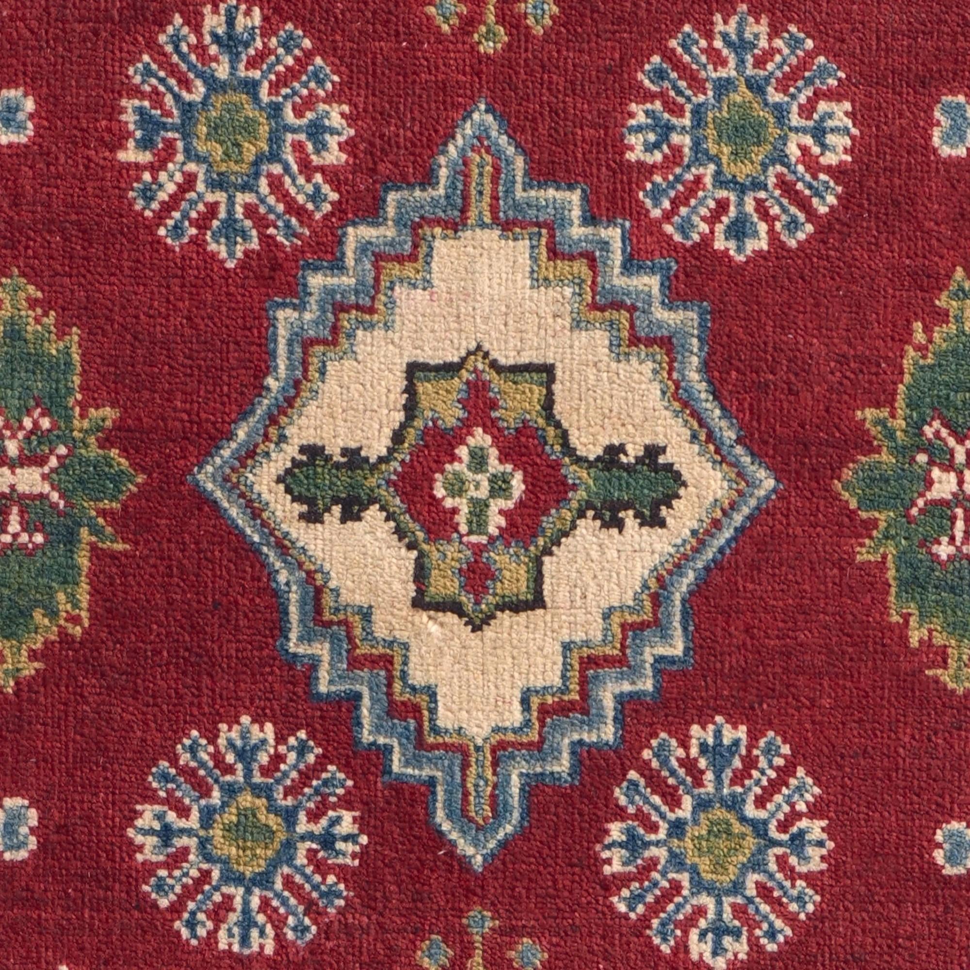 80cm x 245cm Hand Knotted Kazak Runner Rug