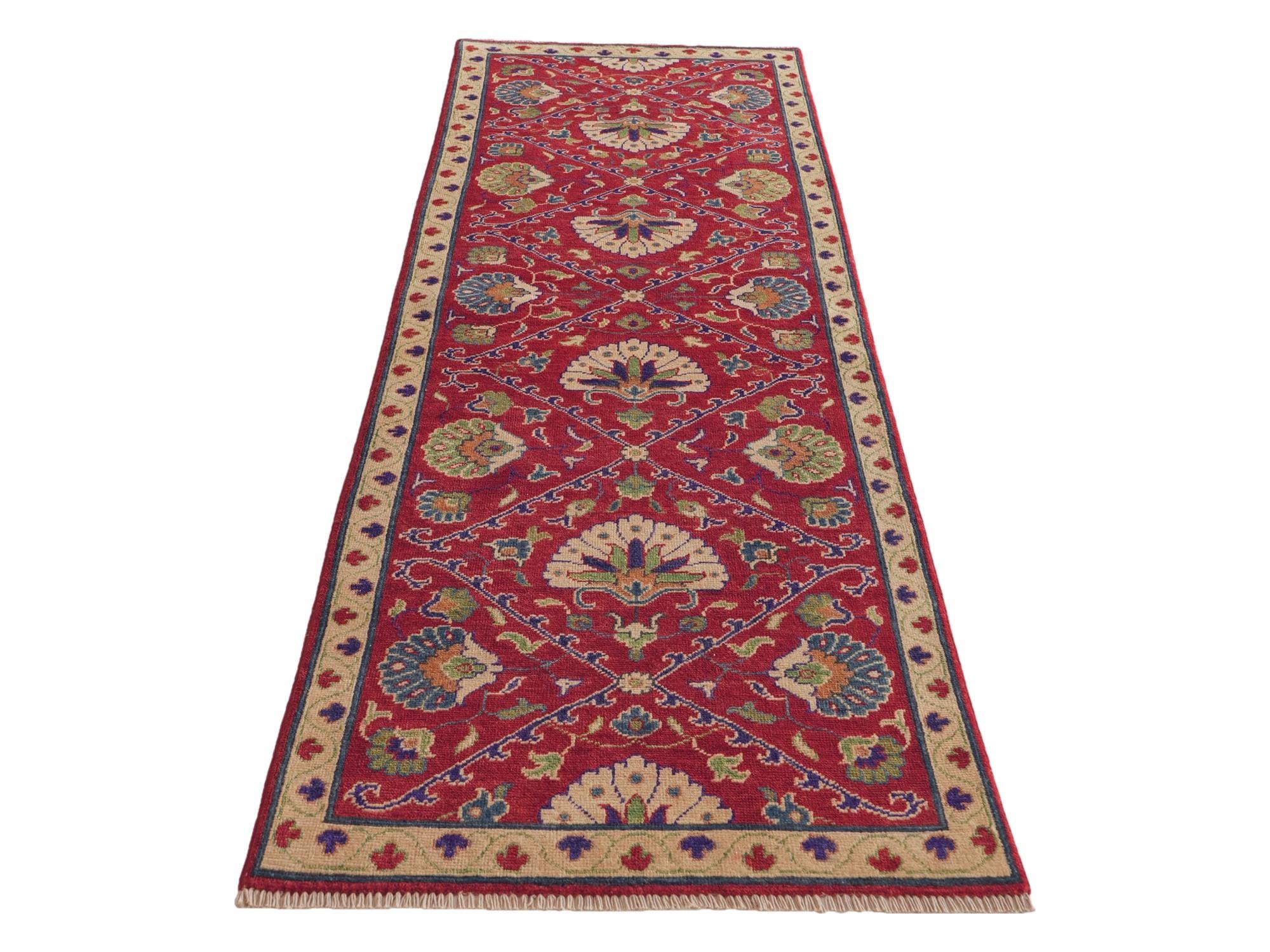 Detail image 5 of 12: 2' 8 x 8' 2 Hand Knotted Kazak Runner Rug