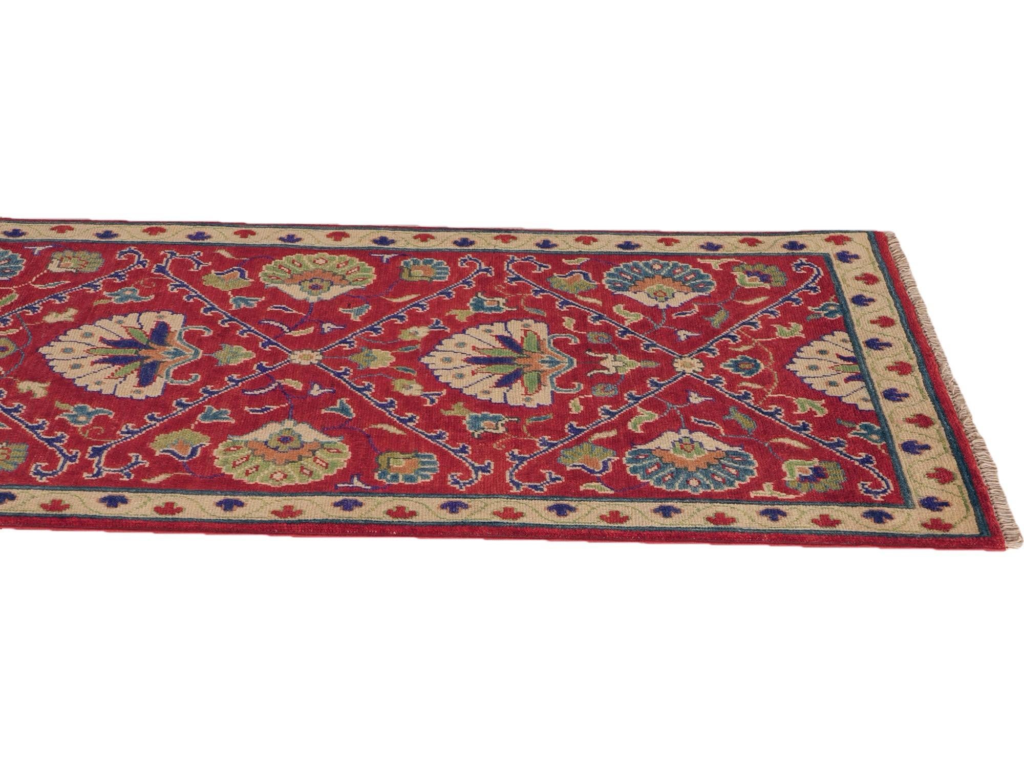 Detail image 6 of 12: 2' 8 x 8' 2 Hand Knotted Kazak Runner Rug