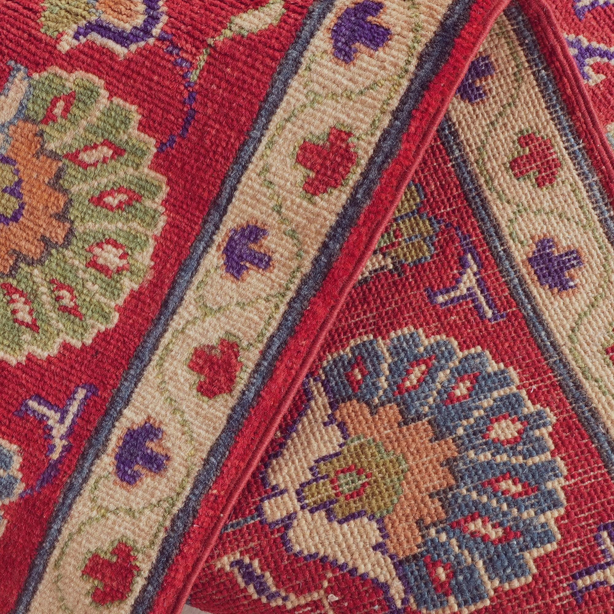 Detail image 9 of 12: 2' 8 x 8' 2 Hand Knotted Kazak Runner Rug