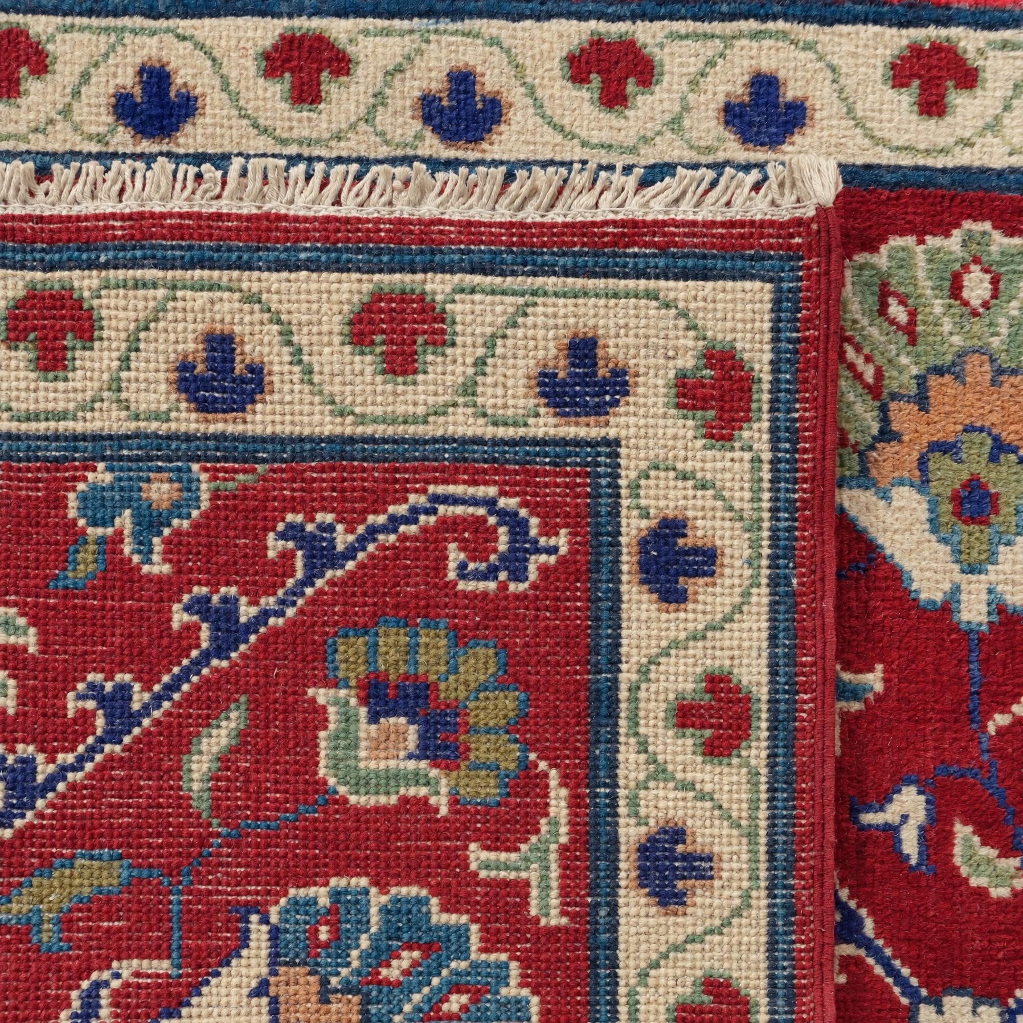 Detail image 12 of 12: 2' 8 x 8' 2 Hand Knotted Kazak Runner Rug