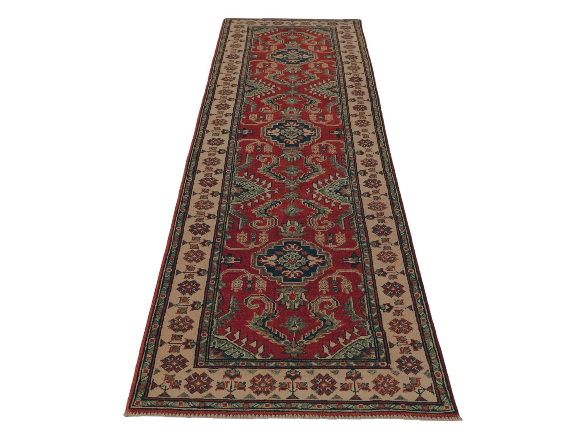 2' 8 x 9' 8 Hand Knotted Kazak Runner Rug