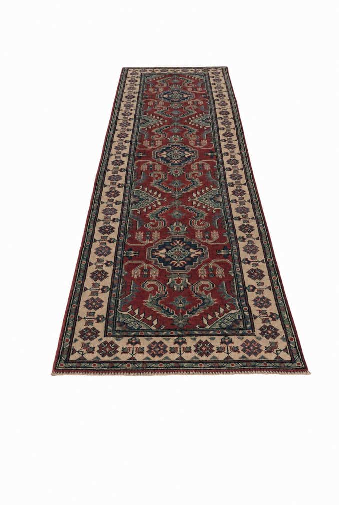 2' 8 x 9' 8 Hand Knotted Kazak Runner Rug