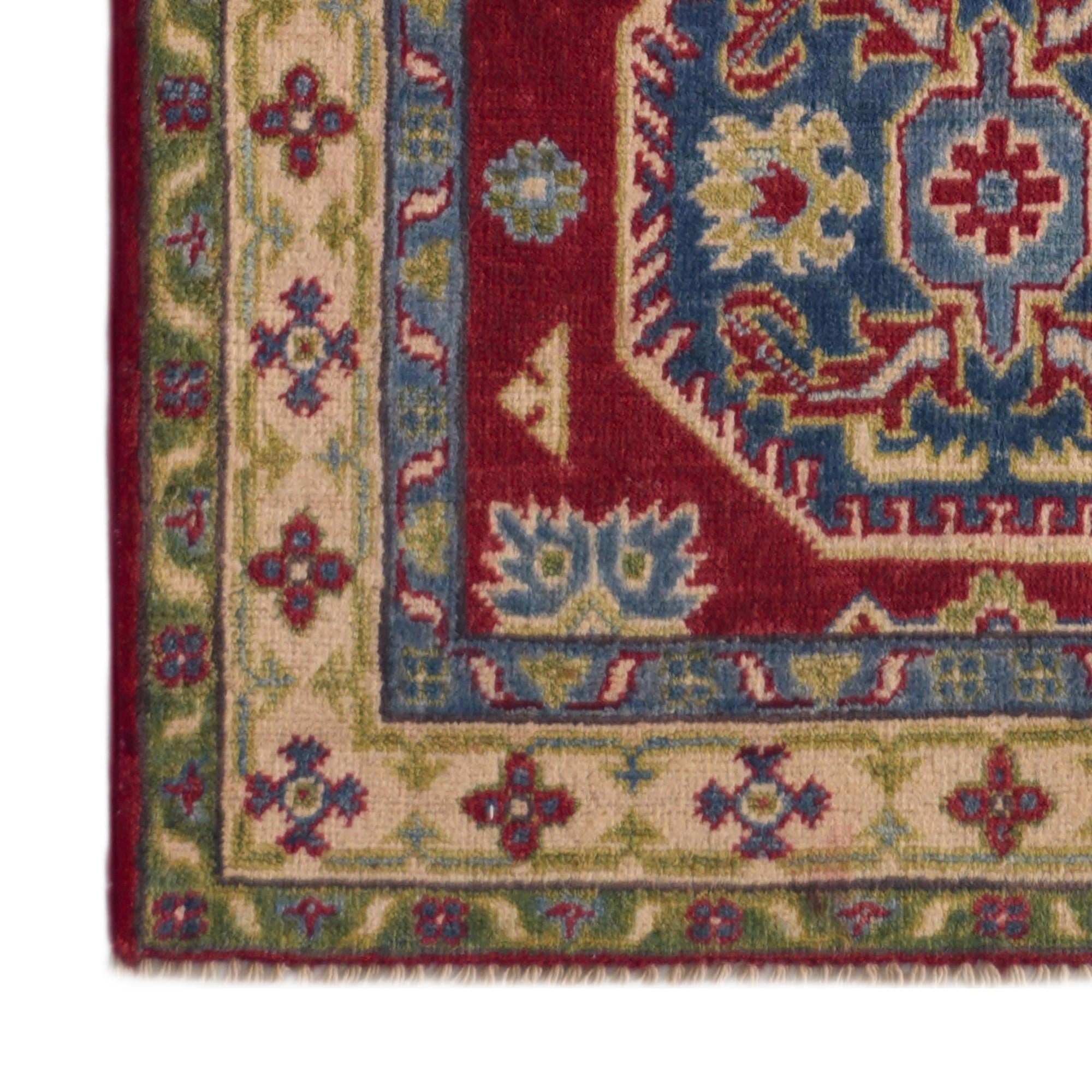 80cm x 310cm anudado a mano Kazak Alfombra Pasillera
