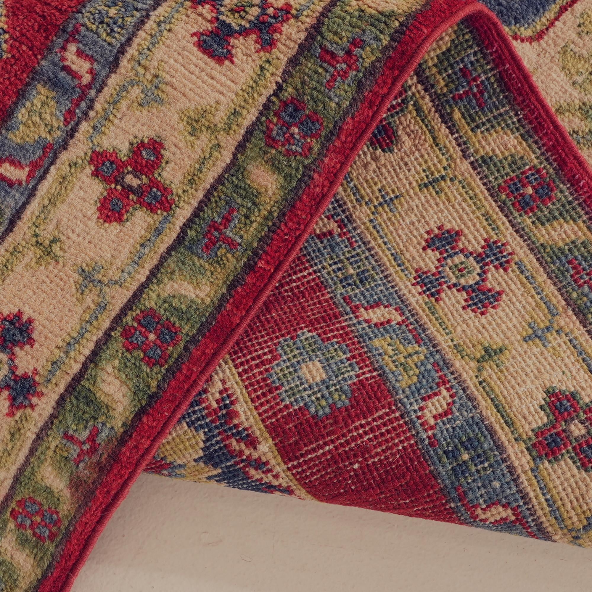 80cm x 310cm anudado a mano Kazak Alfombra Pasillera