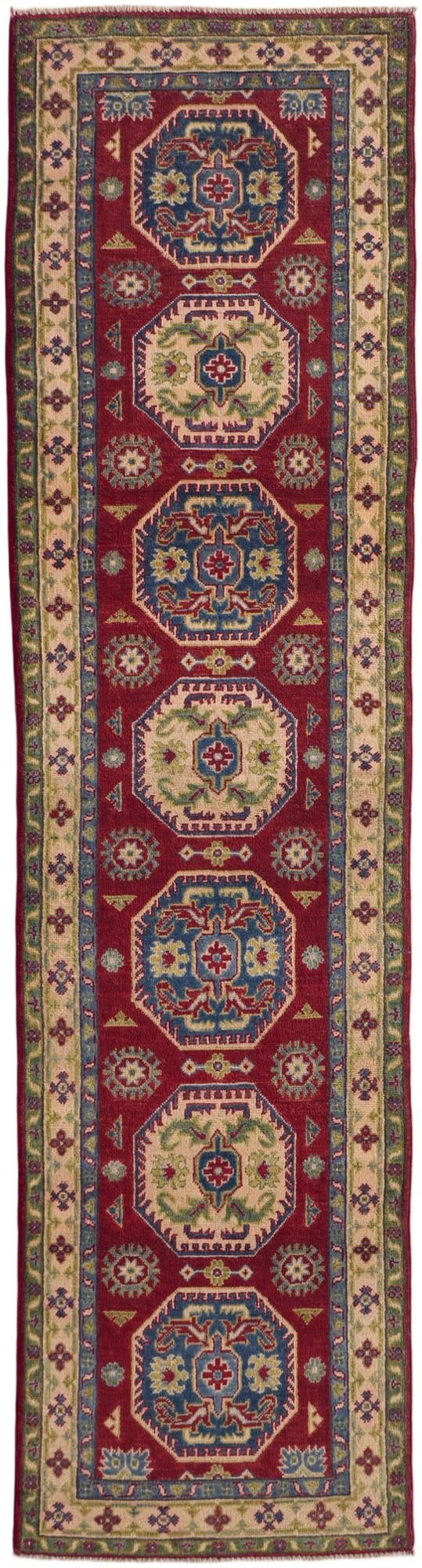 80cm x 310cm anudado a mano Kazak Alfombra Pasillera