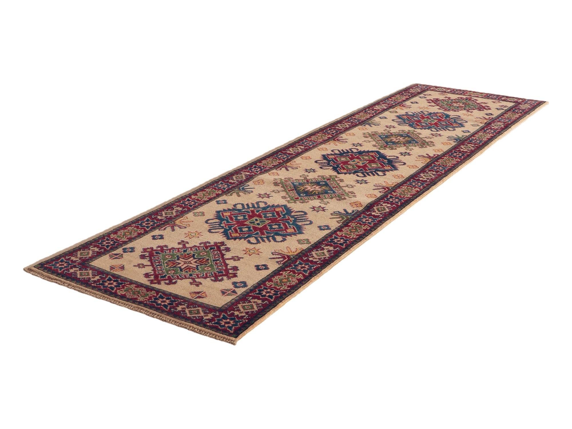 80cm x 295cm Hand Knotted Kazak Runner Rug