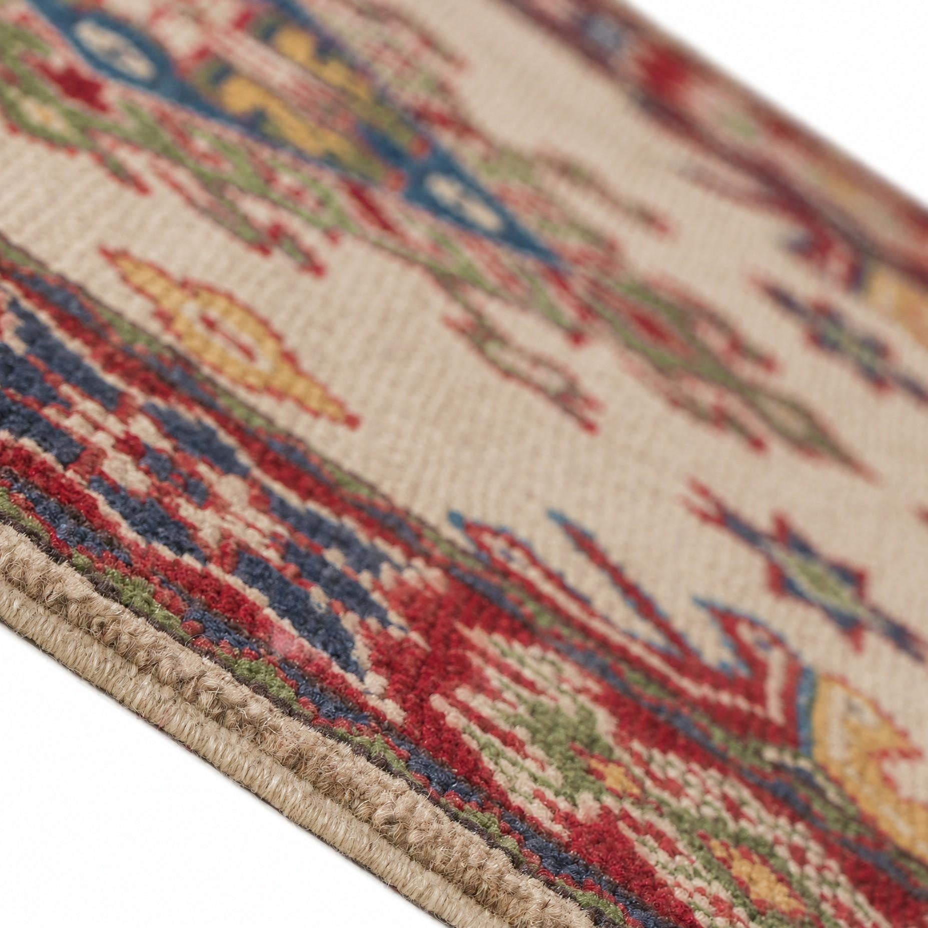 80cm x 295cm Handgeknüpft Kazak Läufer Teppich