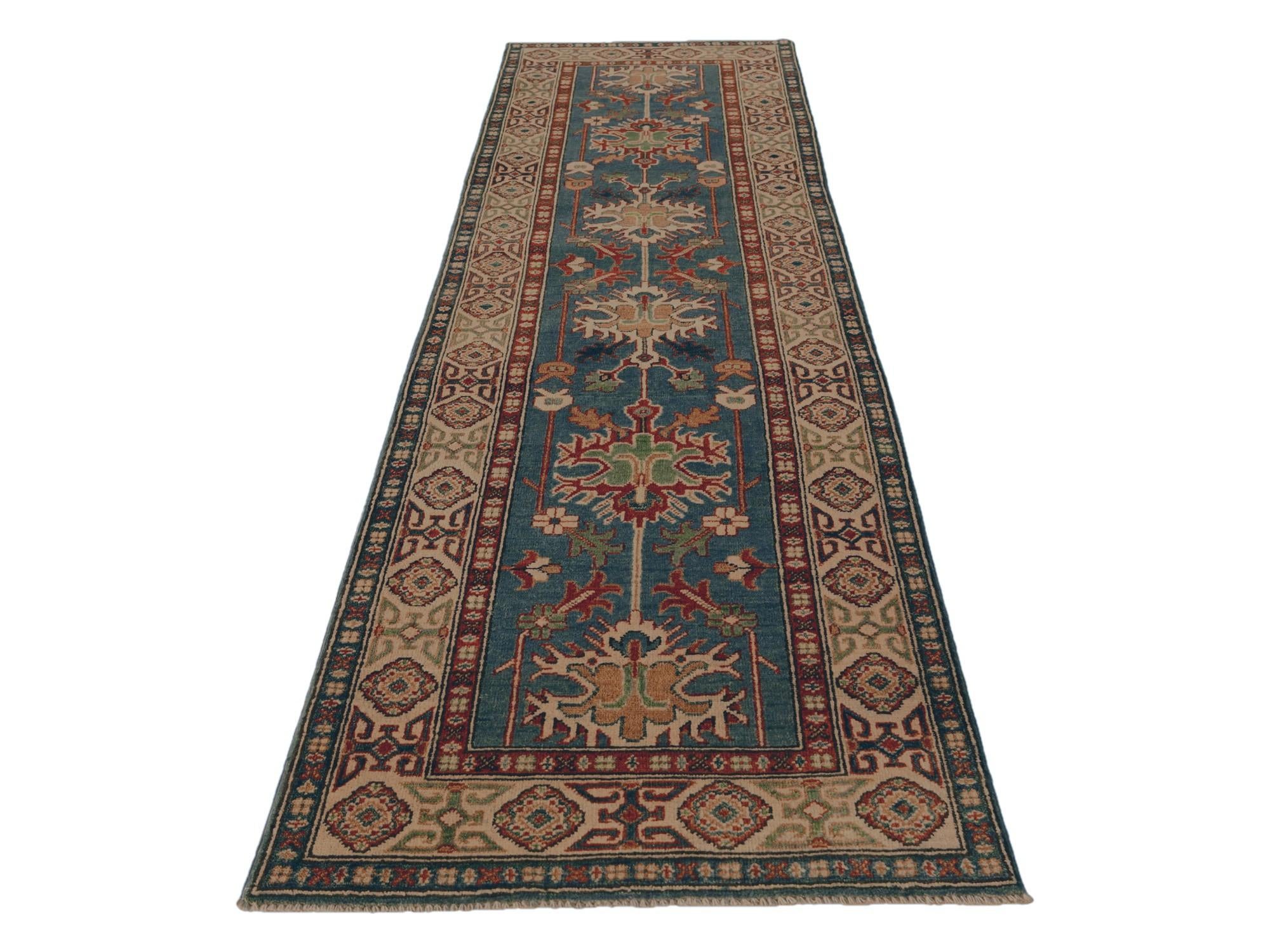 2' 8 x 9' 8 Hand Knotted Kazak Runner Rug