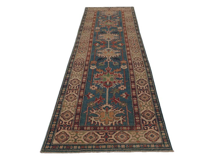 Detail image of 2' 8 x 9' 8 Hand Knotted Kazak Runner Rug