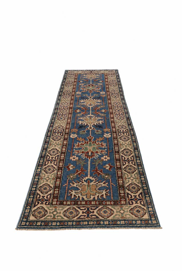 Detail image of 2' 8 x 9' 8 Hand Knotted Kazak Runner Rug