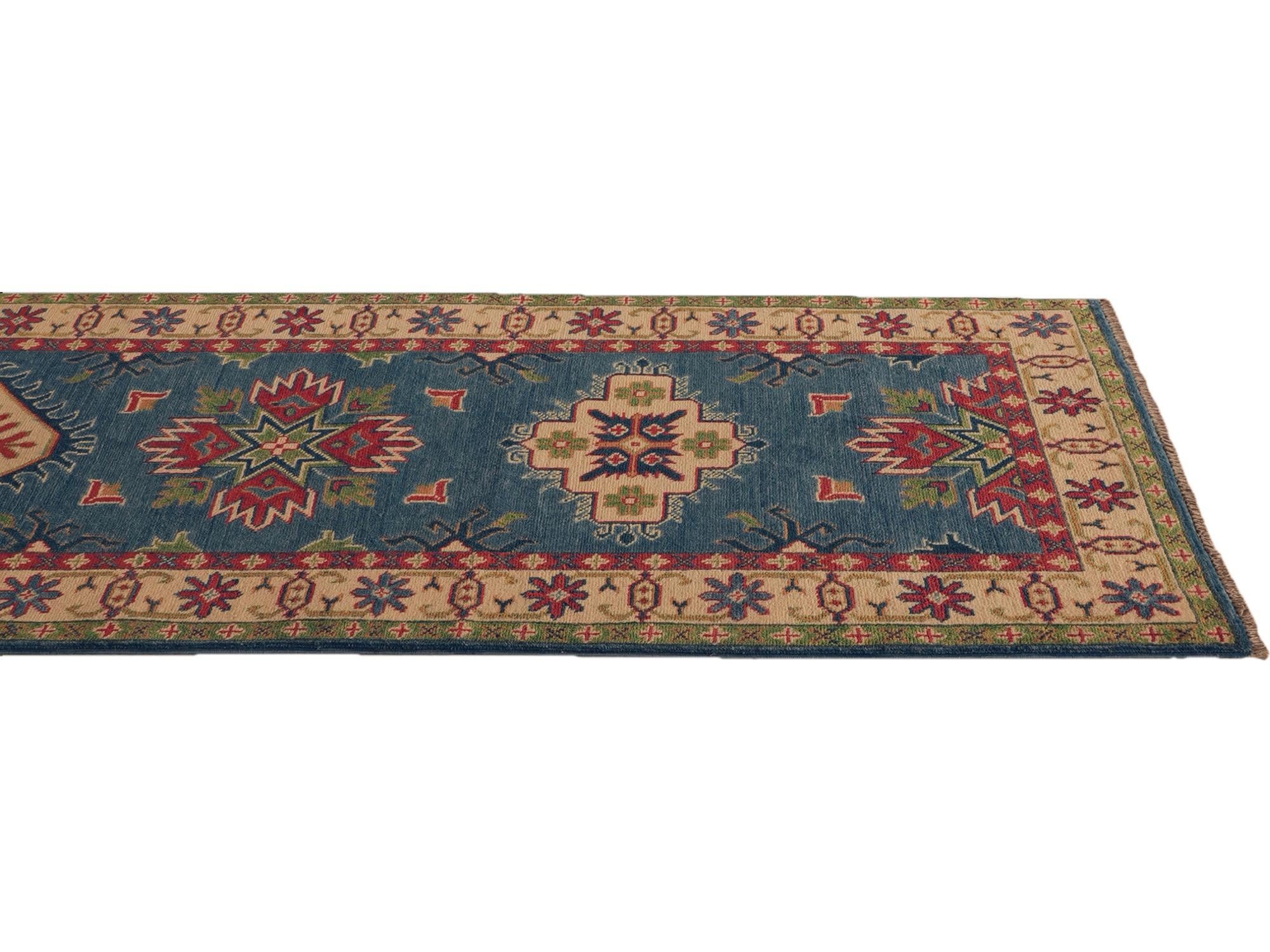 Detail image 6 of 11: 2' 8 x 9' 9 Hand Knotted Kazak Runner Rug