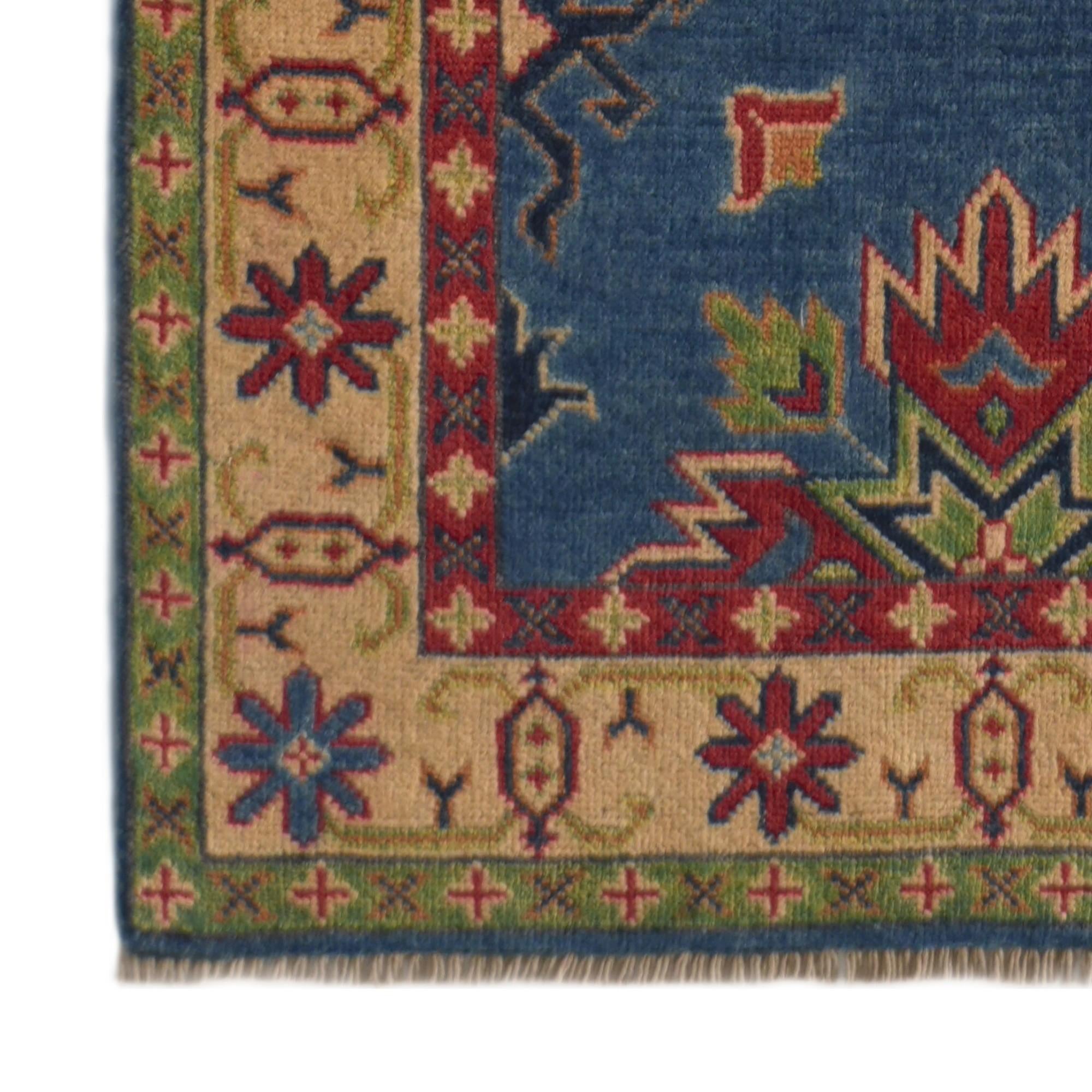 Detail image 7 of 11: 2' 8 x 9' 9 Hand Knotted Kazak Runner Rug