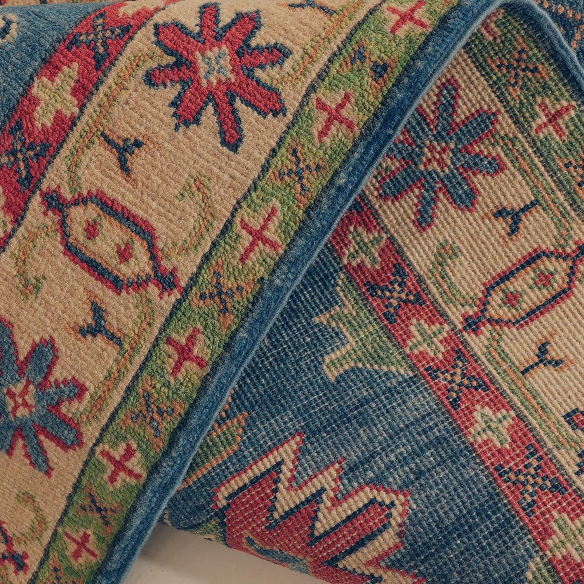 Detail image 8 of 11: 2' 8 x 9' 9 Hand Knotted Kazak Runner Rug