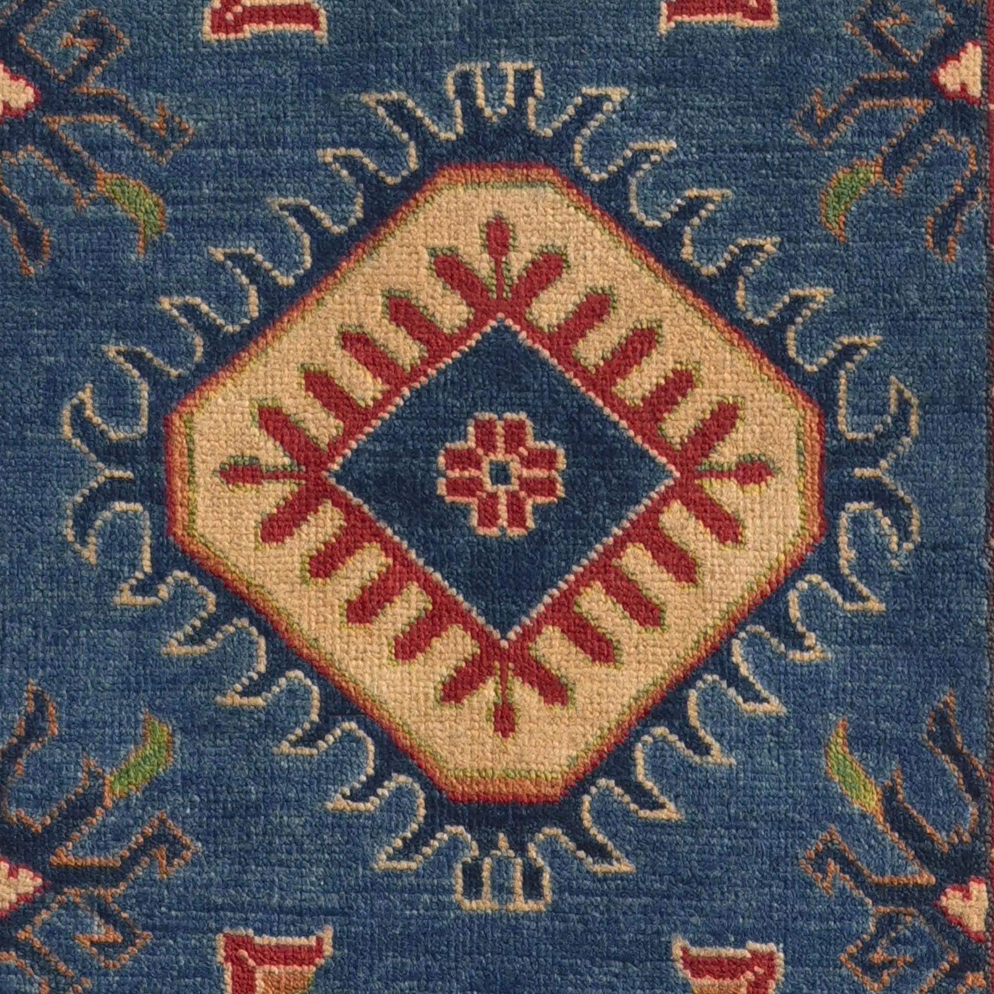 Detail image 10 of 11: 2' 8 x 9' 9 Hand Knotted Kazak Runner Rug