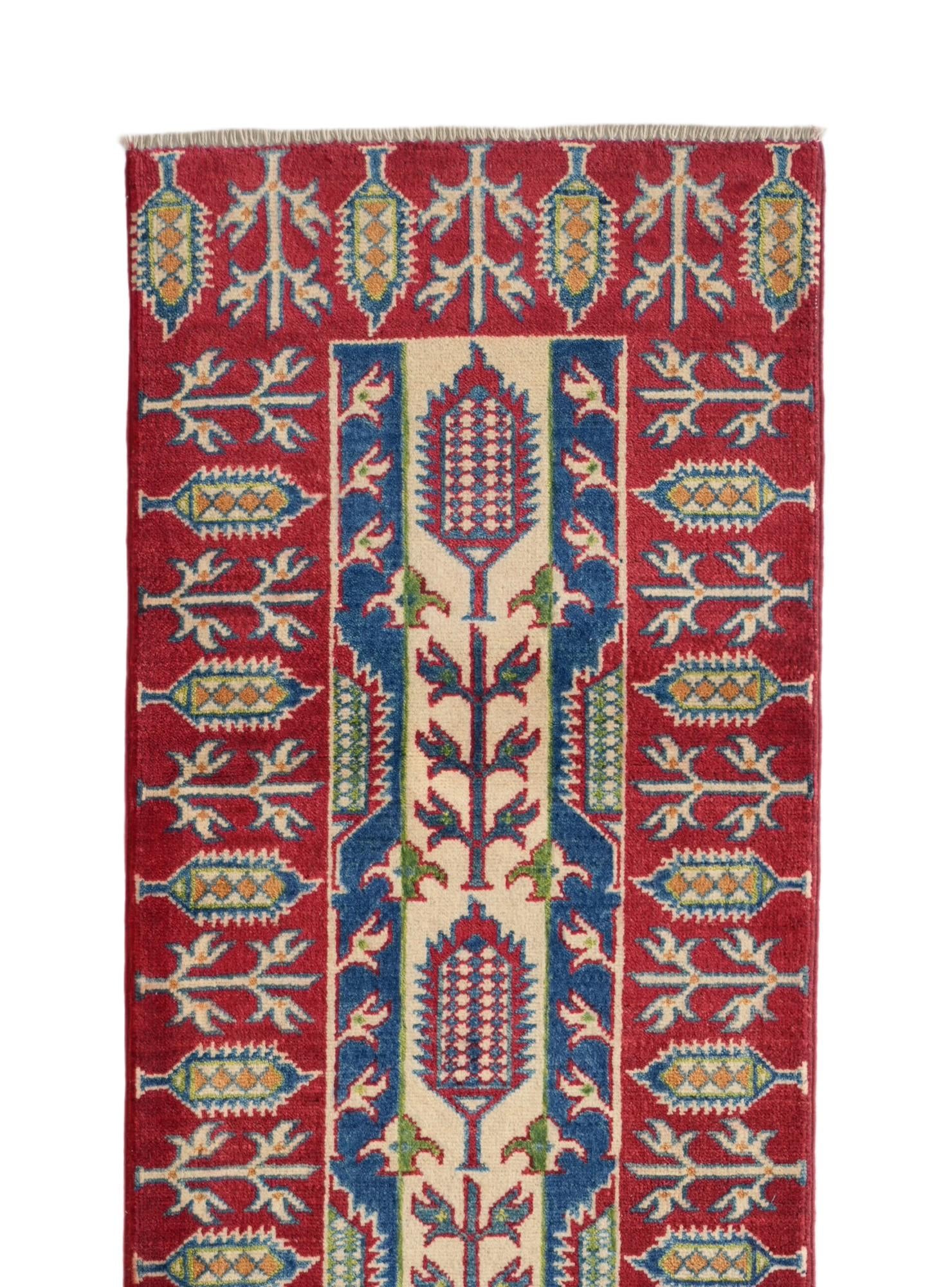 2' 1 x 6' 1 Hand Knotted Kazak Runner Rug
