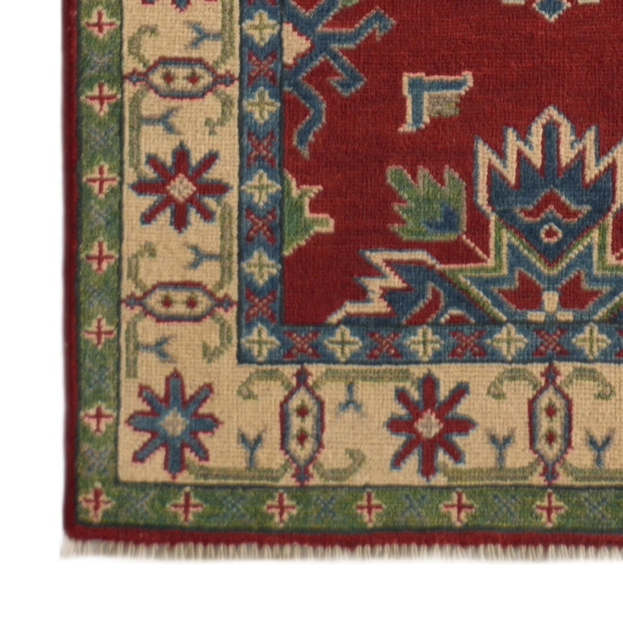 Detail image 7 of 12: 2' 9 x 9' 9 Hand Knotted Kazak Runner Rug