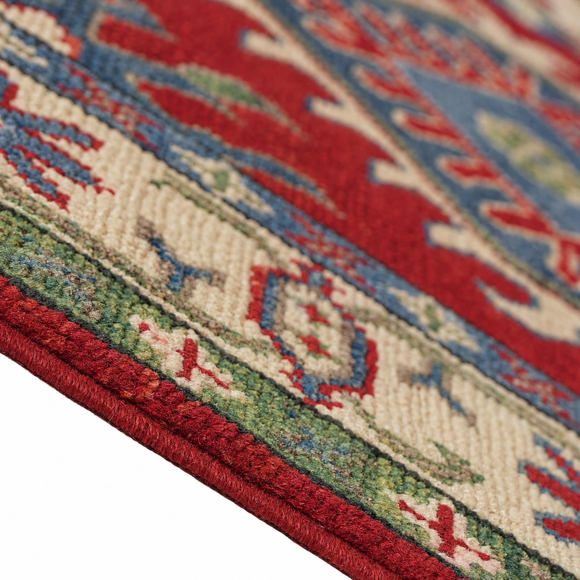Detail image 8 of 12: 2' 9 x 9' 9 Hand Knotted Kazak Runner Rug