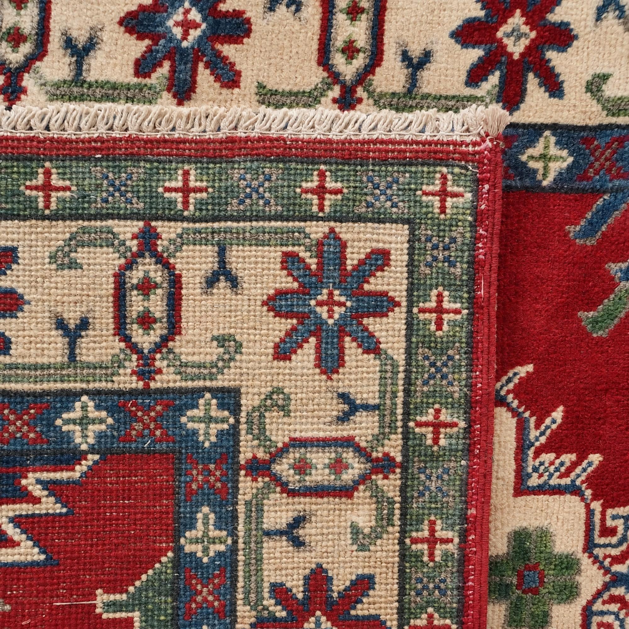 Detail image 12 of 12: 2' 9 x 9' 9 Hand Knotted Kazak Runner Rug