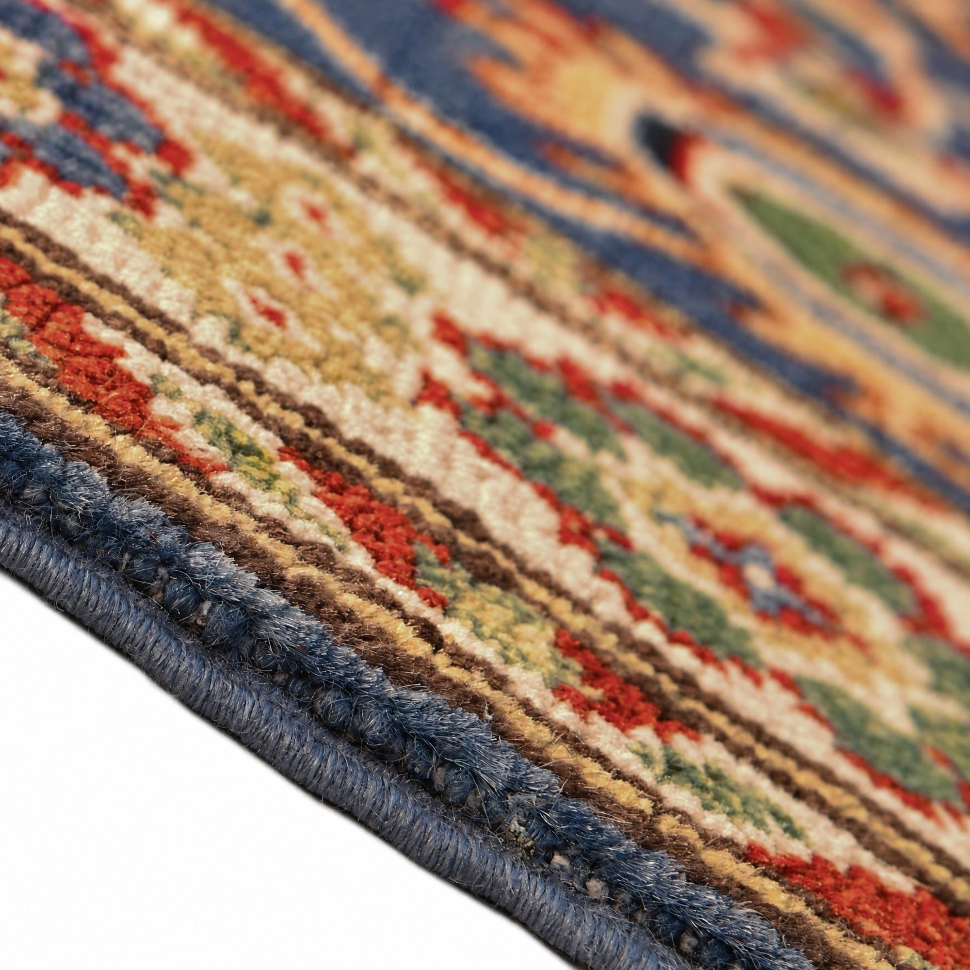 80cm x 390cm Hand Knotted Kazak Runner Rug