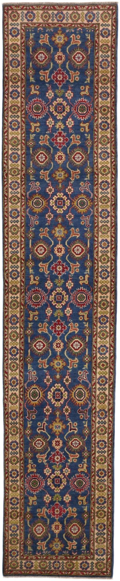 2' 7 x 12' 10 Hand Knotted Kazak Runner Rug