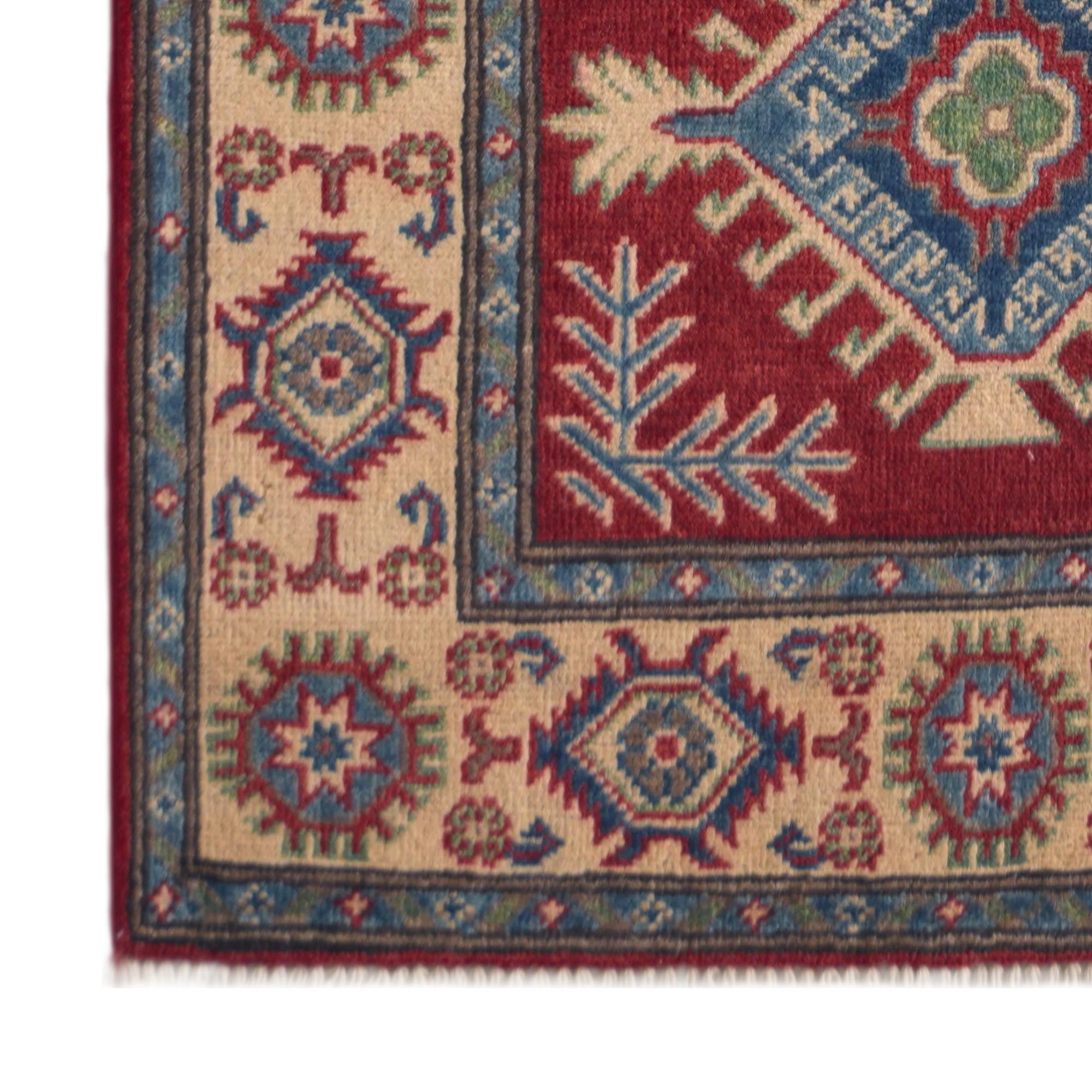 80cm x 240cm Hand Knotted Kazak Runner Rug