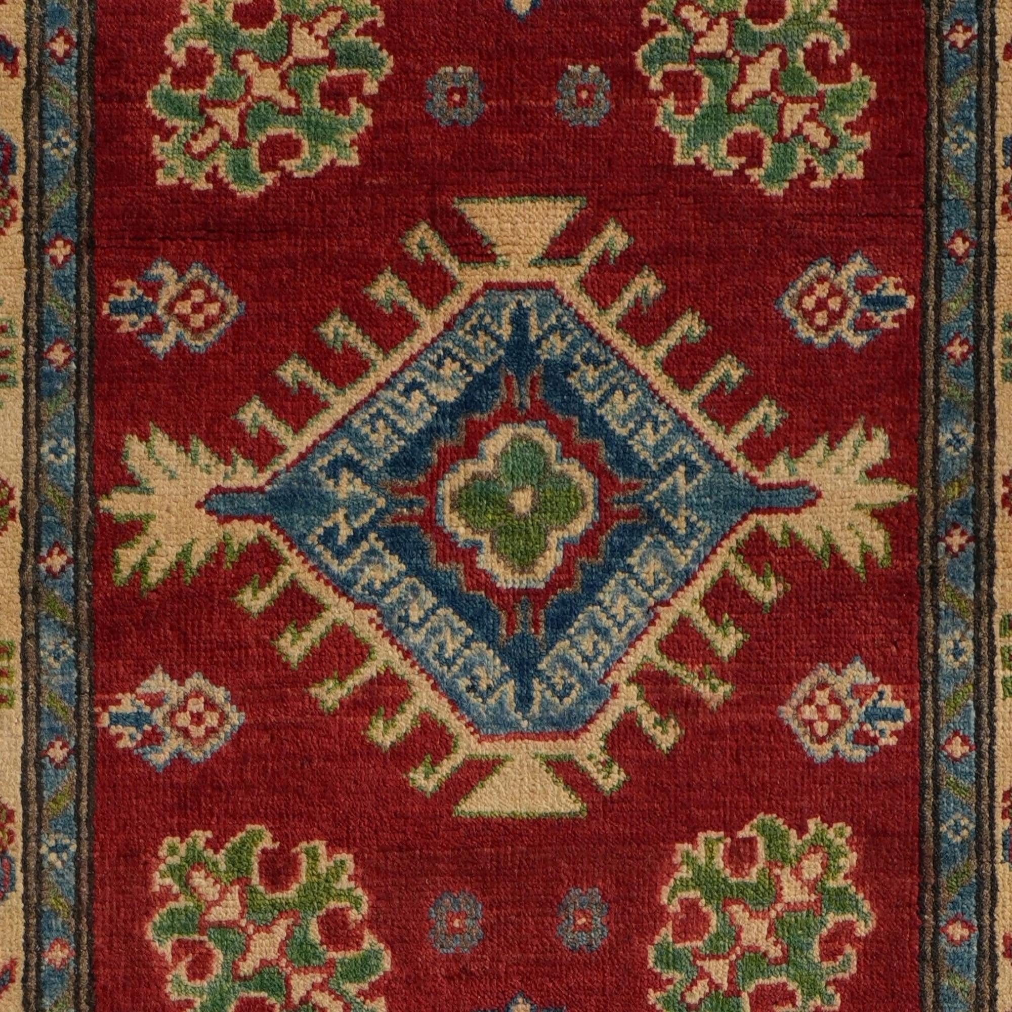 80cm x 240cm Hand Knotted Kazak Runner Rug