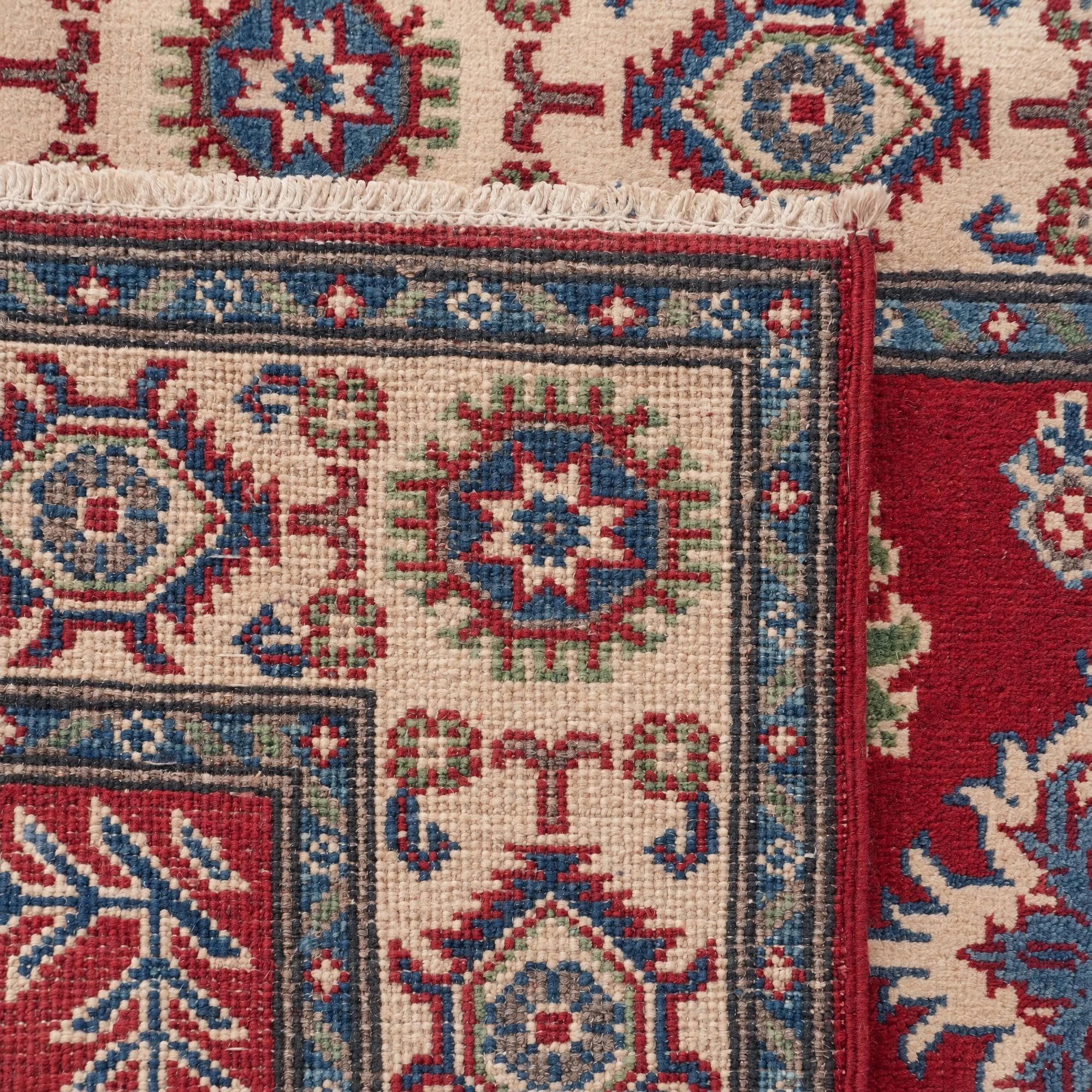 80cm x 240cm Hand Knotted Kazak Runner Rug
