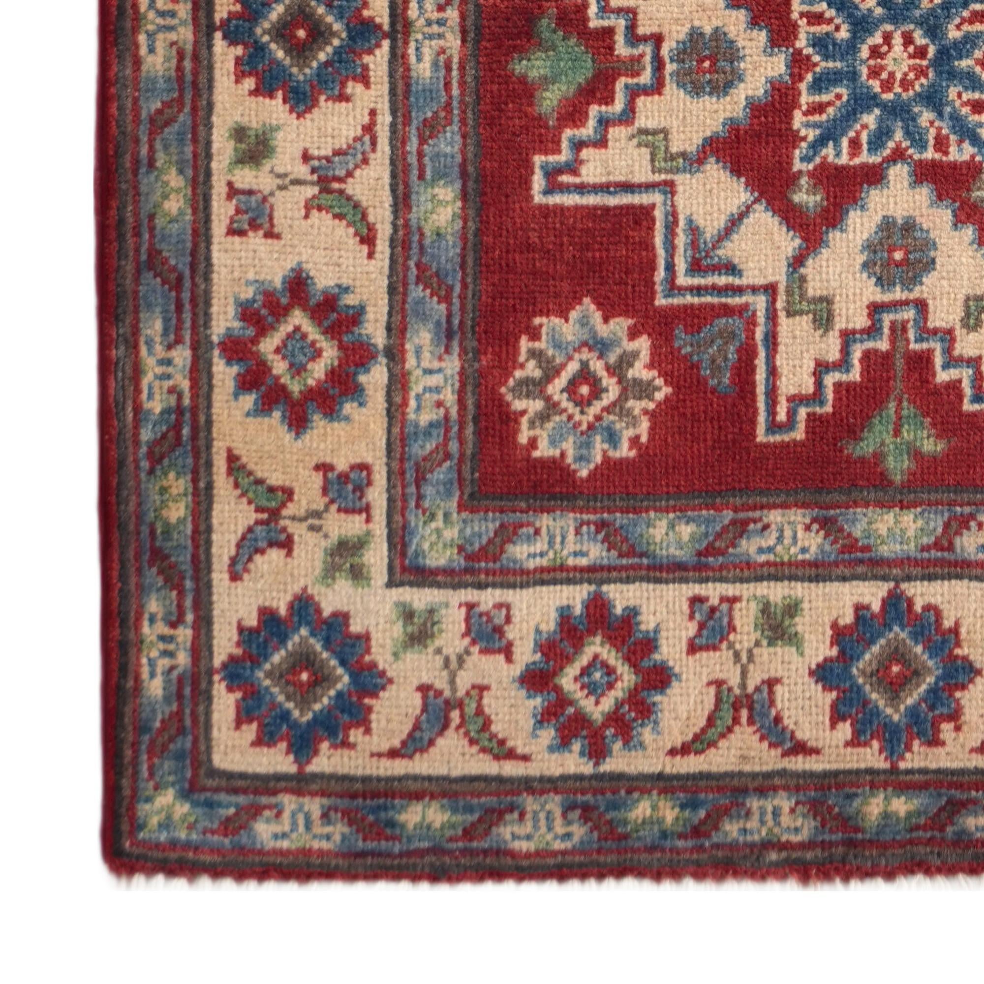 80cm x 210cm Hand Knotted Kazak Runner Rug