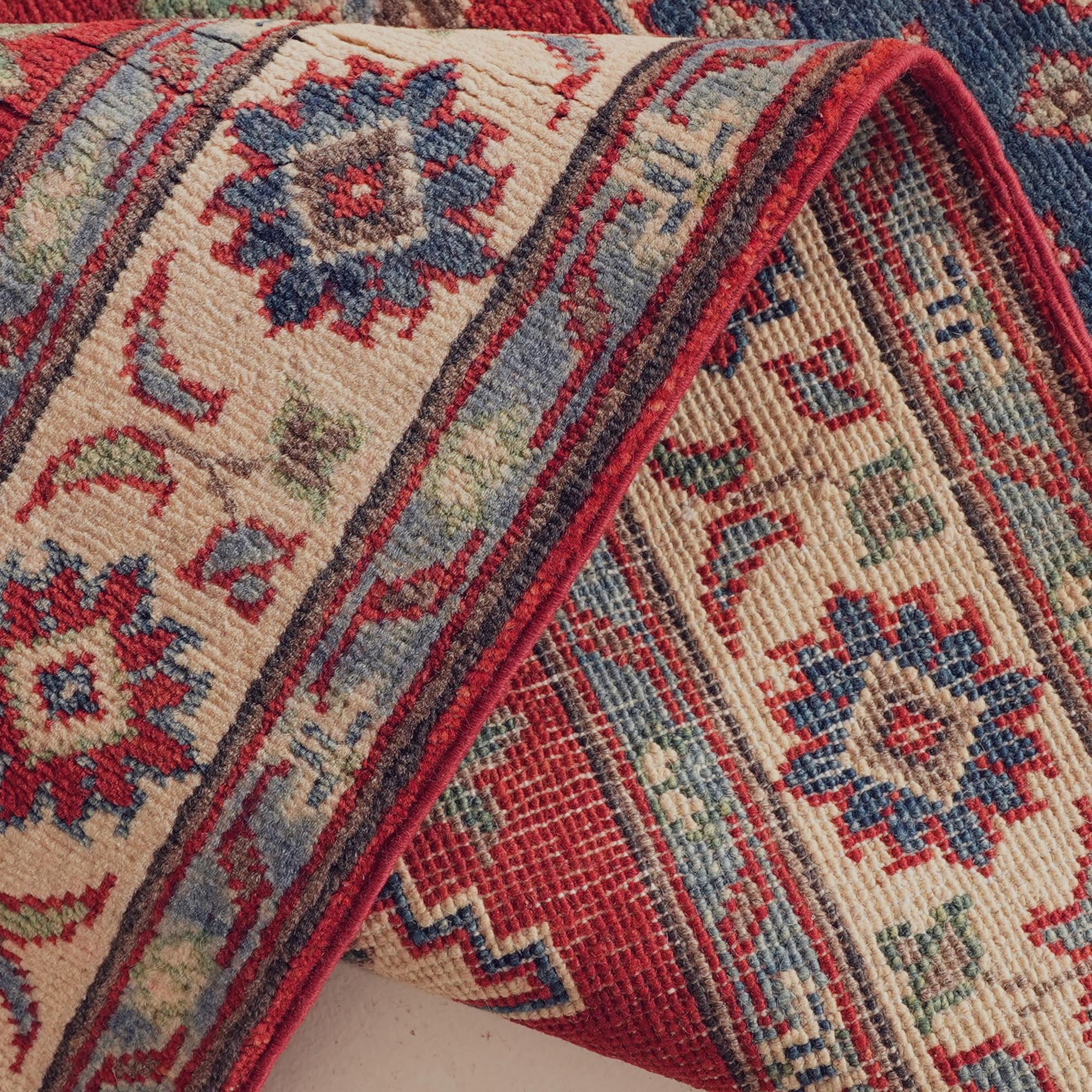 80cm x 210cm Hand Knotted Kazak Runner Rug