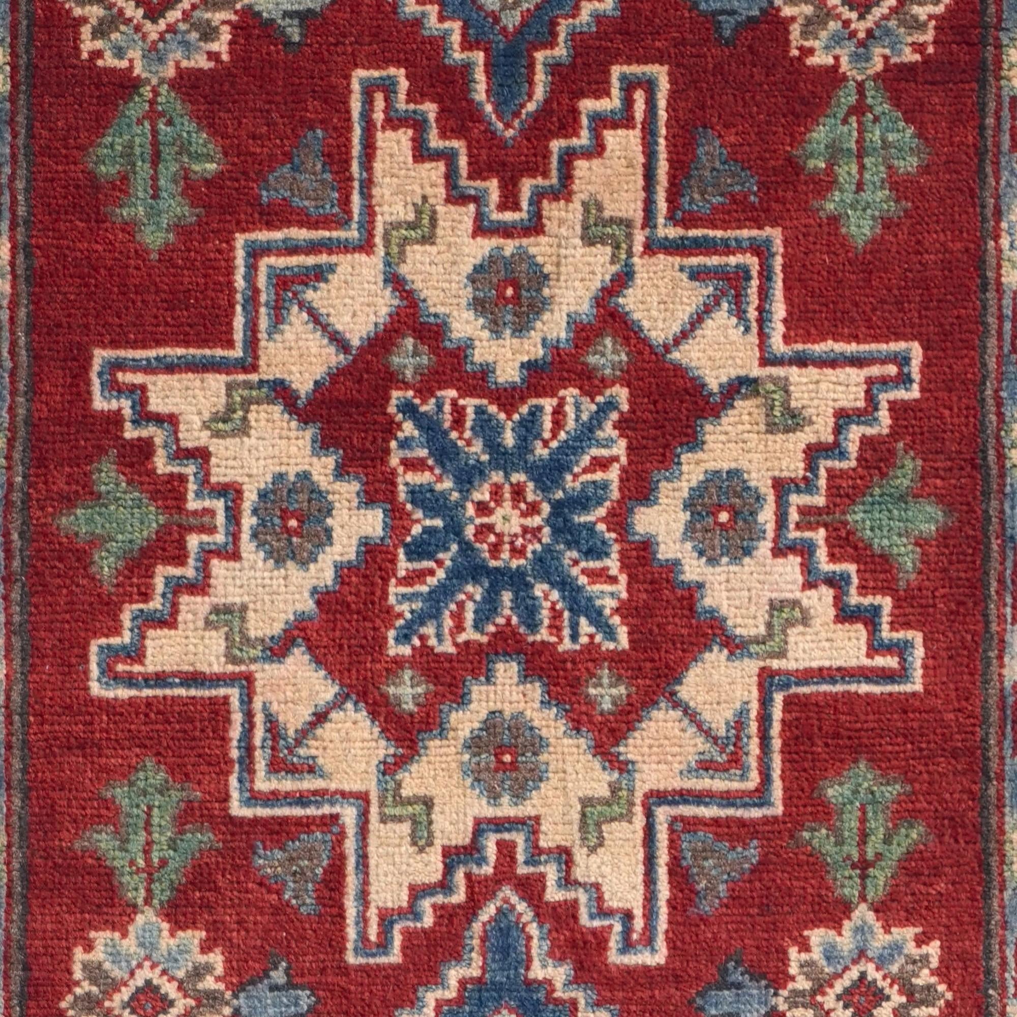 80cm x 210cm Hand Knotted Kazak Runner Rug
