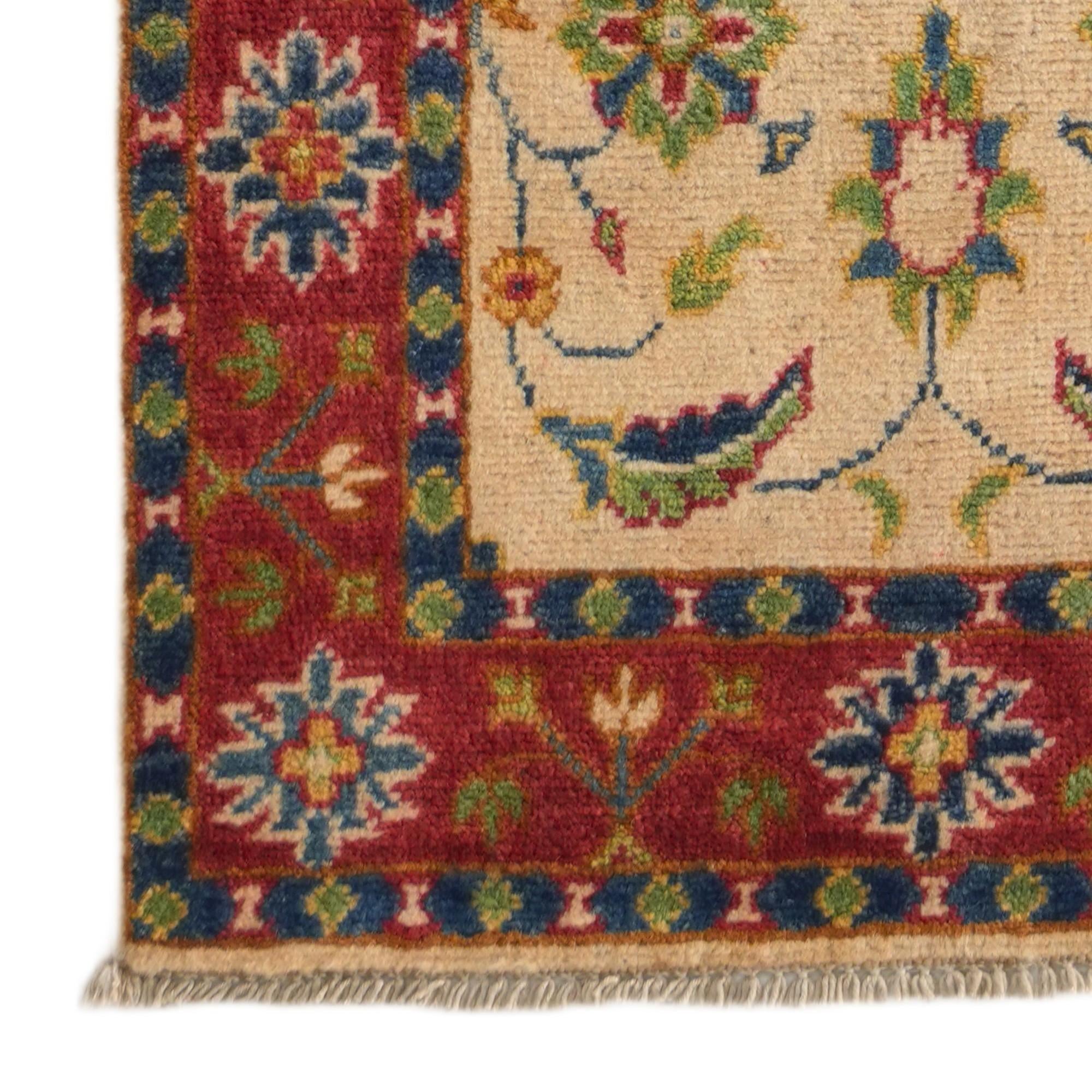 2' x 6' 3 Hand Knotted Kazak Runner Rug